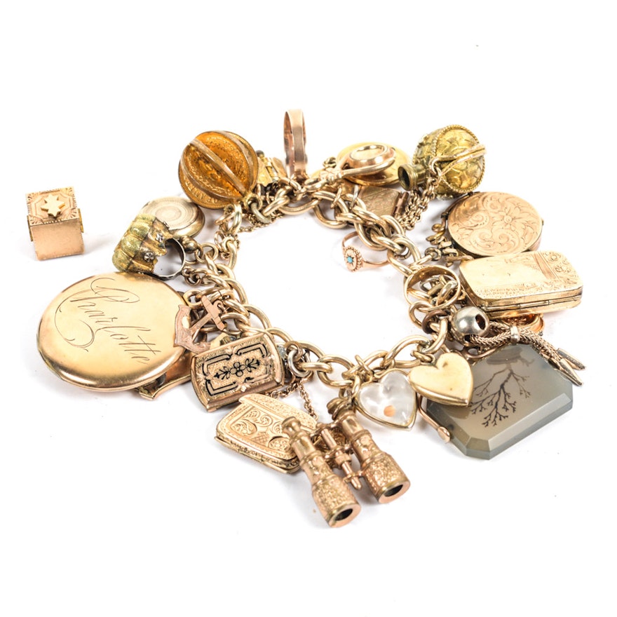 Vintage Bracelet with Antique and Vintage Charms