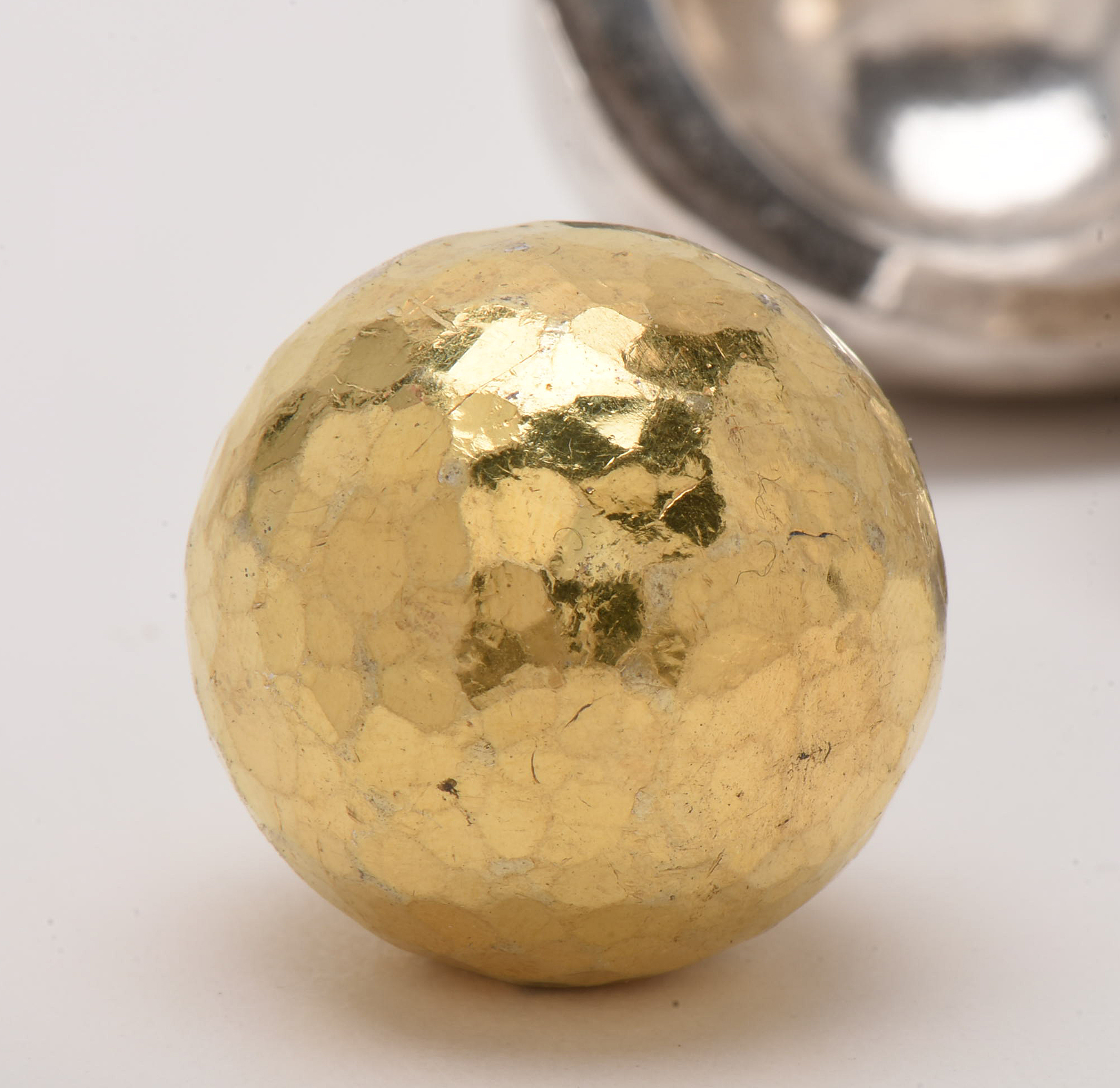 Pure Silver and 24K Yellow Gold Egg