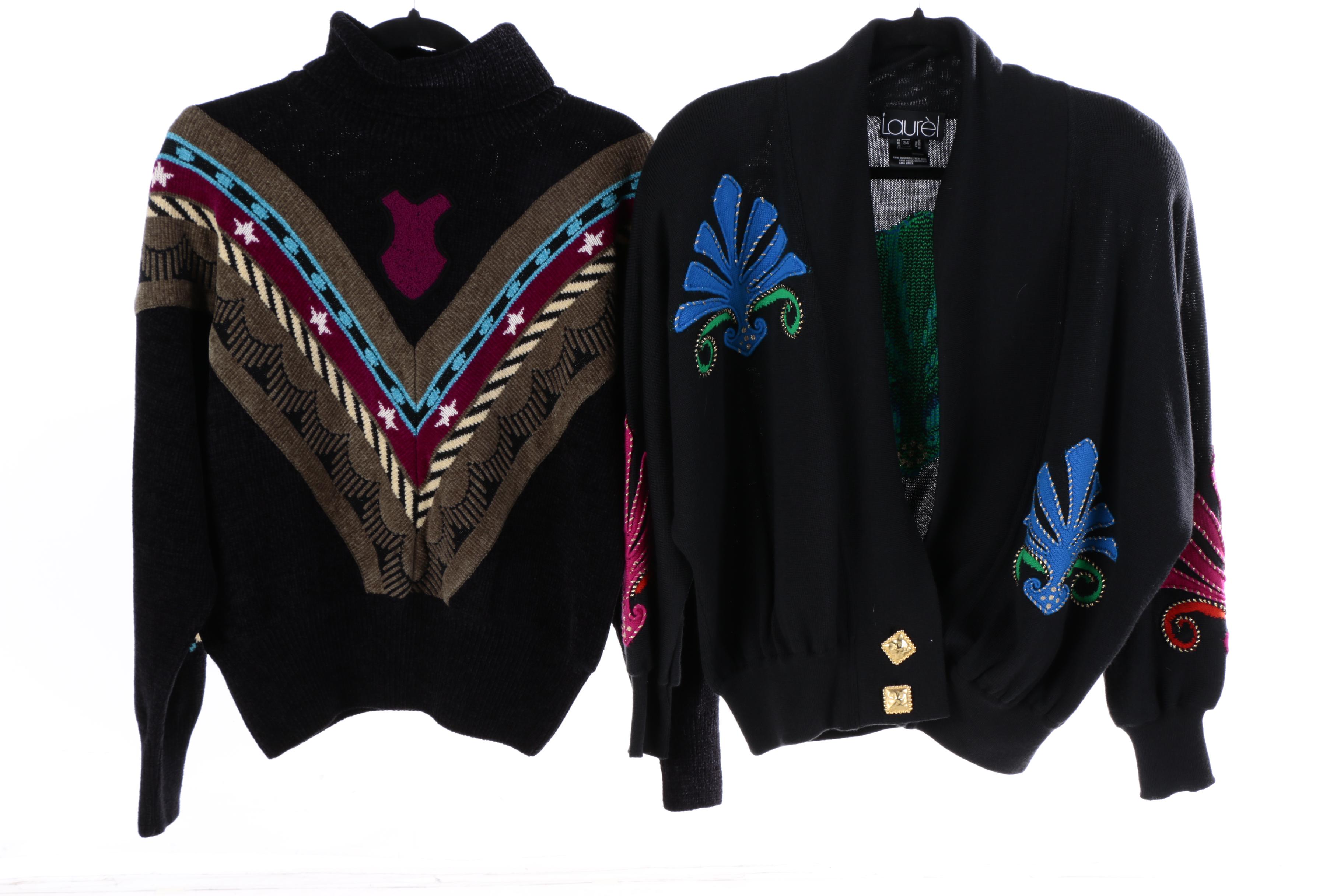 Women's Laurèl Black Cardigans and Sweater