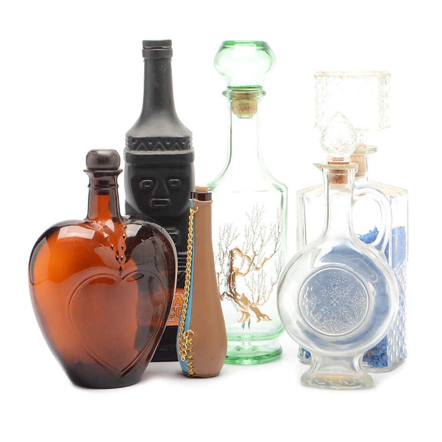 Collection of Vintage Alcohol Bottles