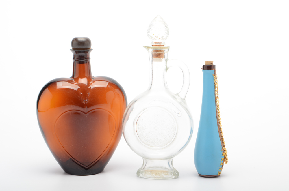 Collection of Vintage Alcohol Bottles