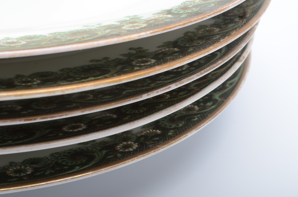 Vintage J. Pouyatt Limoges Porcelain Dinner Plates