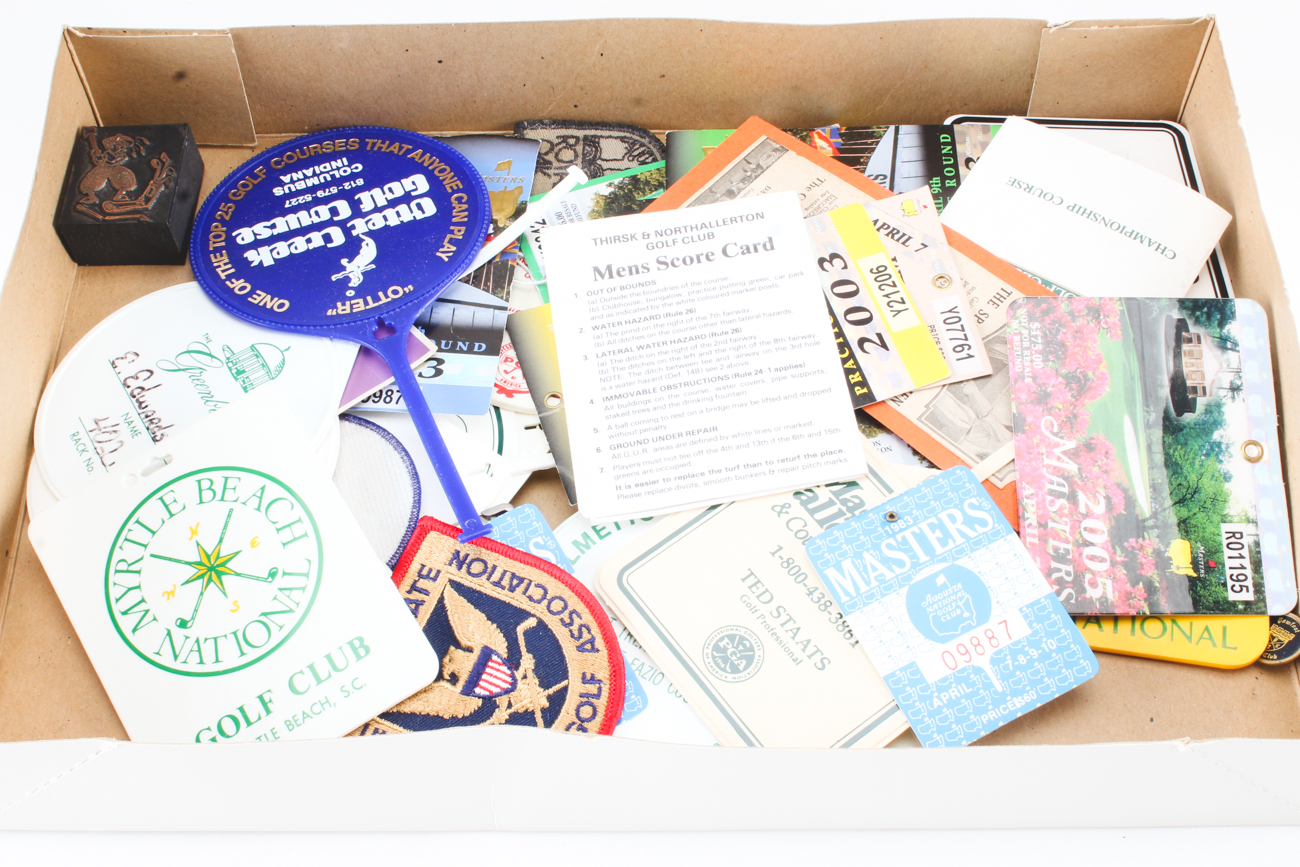 Vintage and Contemporary PGA Touring Badges, Patches, and Passes