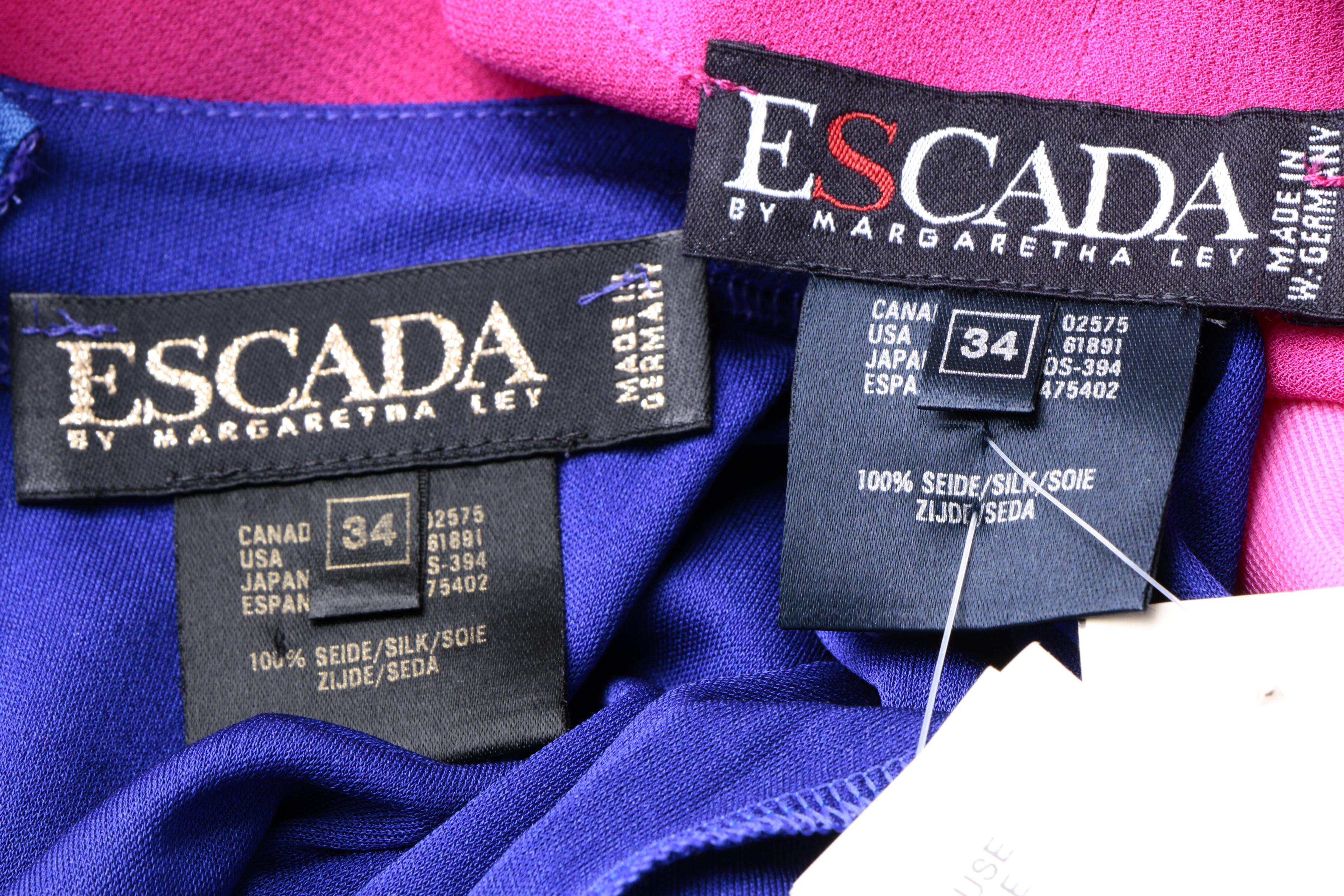 Women's Vintage Escada by Margaretha Ley Silk Blouses and Bodysuits