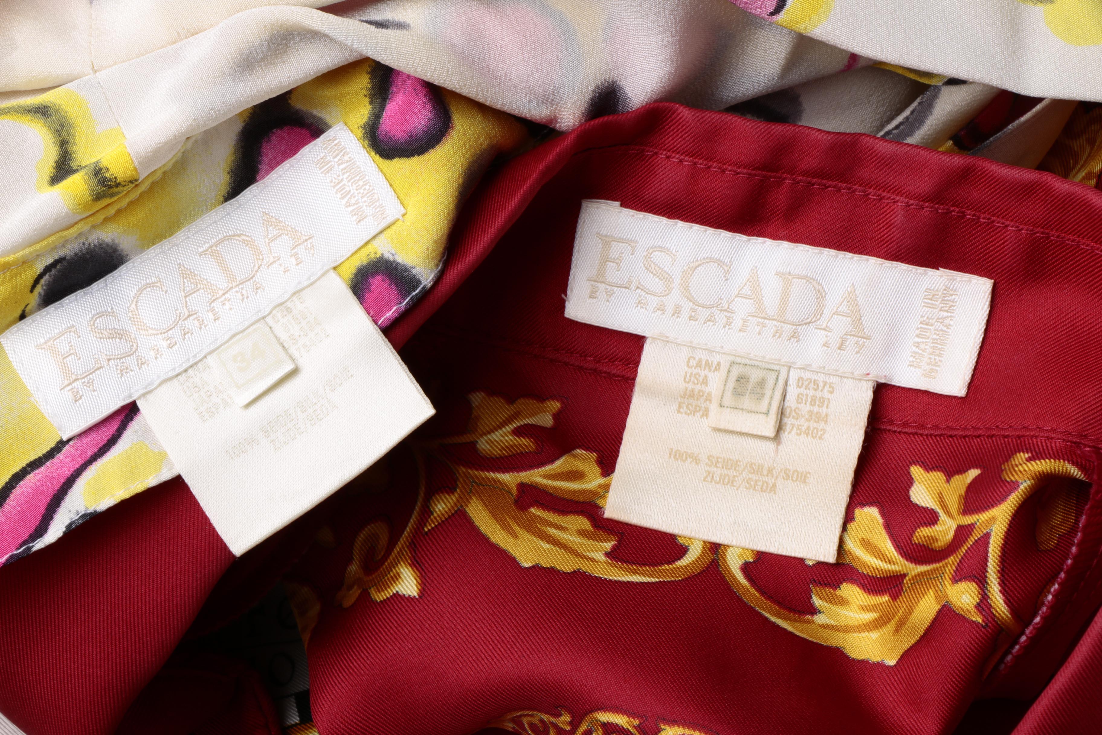 Women's Vintage Escada by Margaretha Ley Silk Blouses and Bodysuits