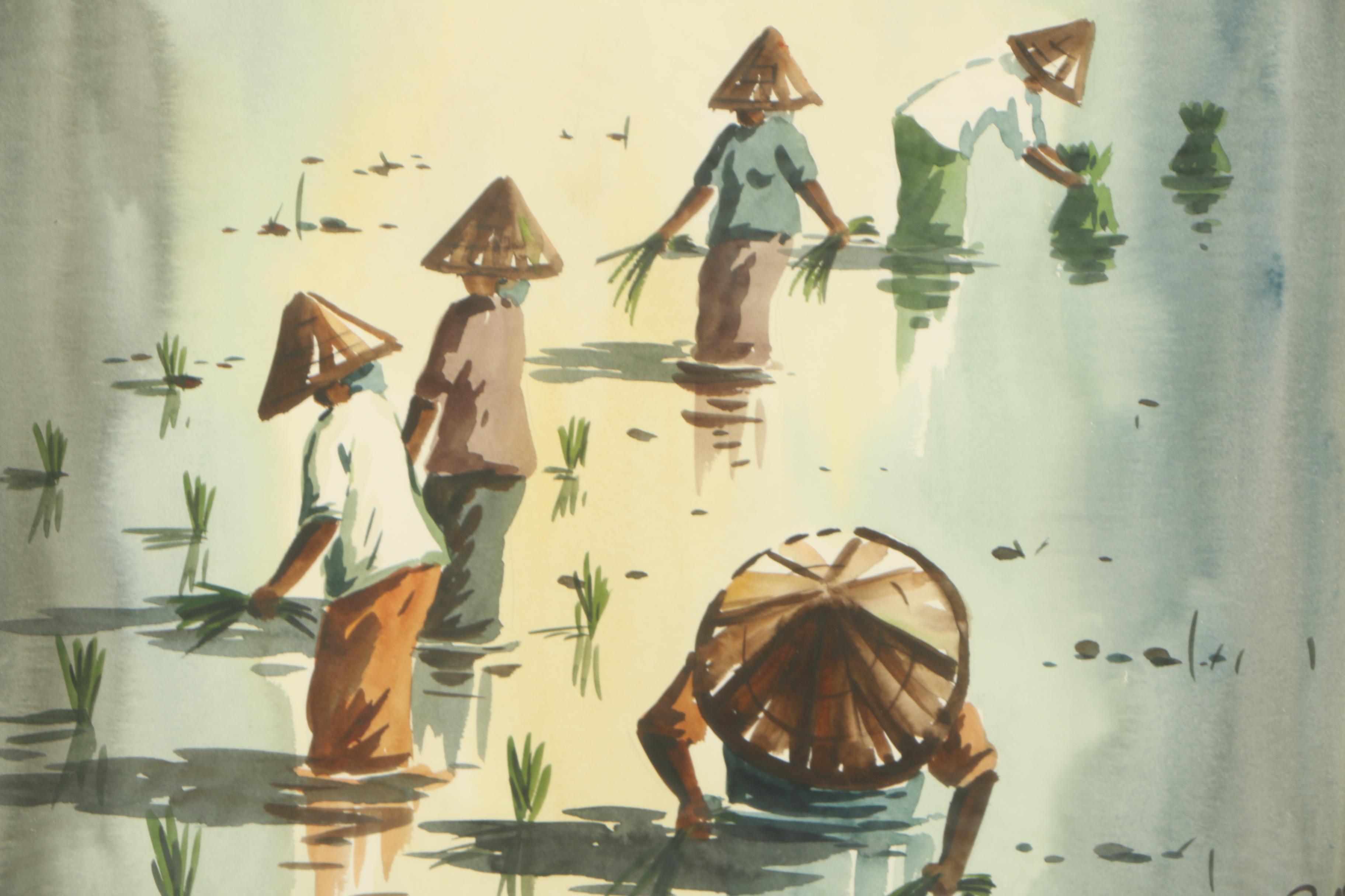 Asian Inspired Watercolor Paintings