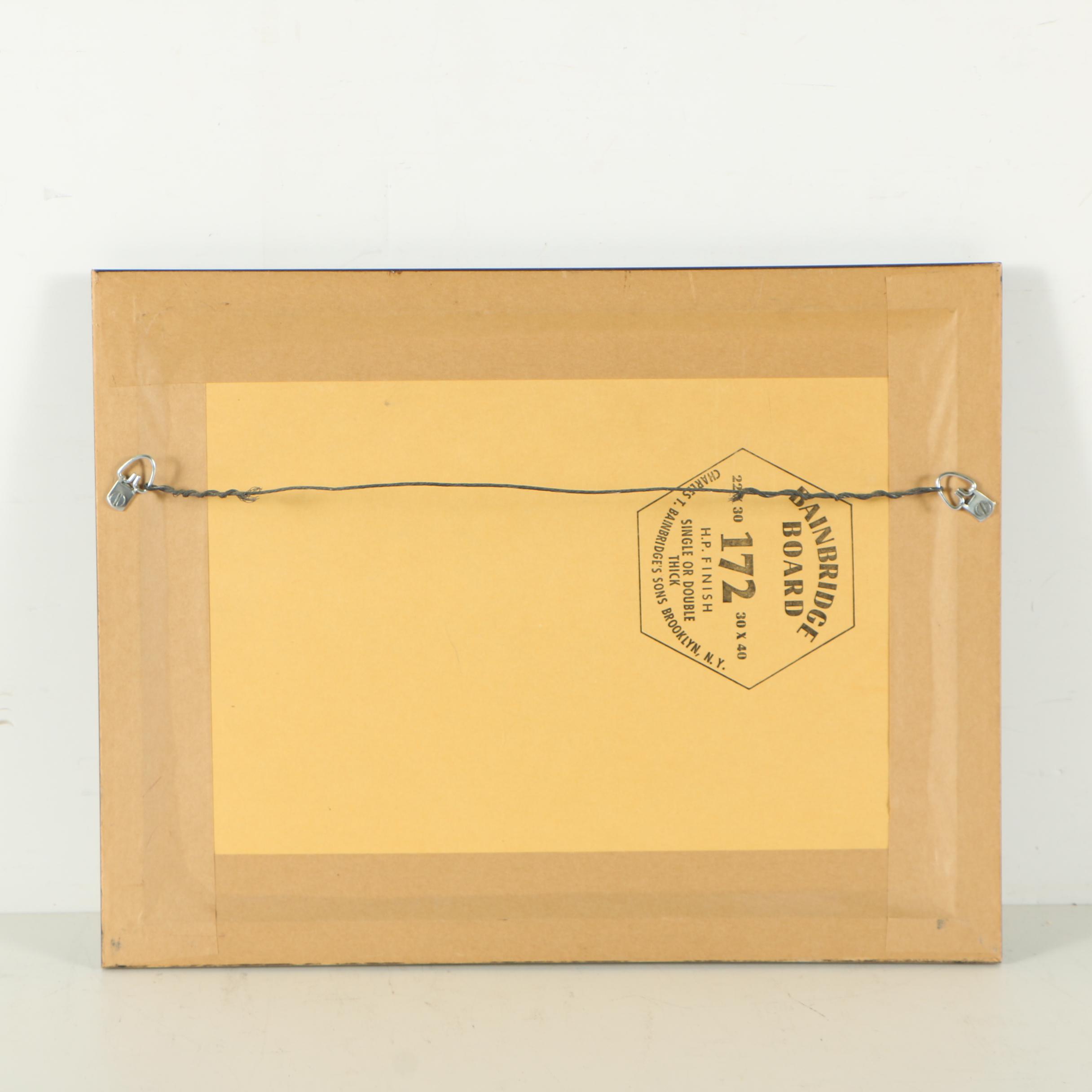 Japanese Woodblock Print After Utagawa Hiroshige "Kanbara: Night Snow"