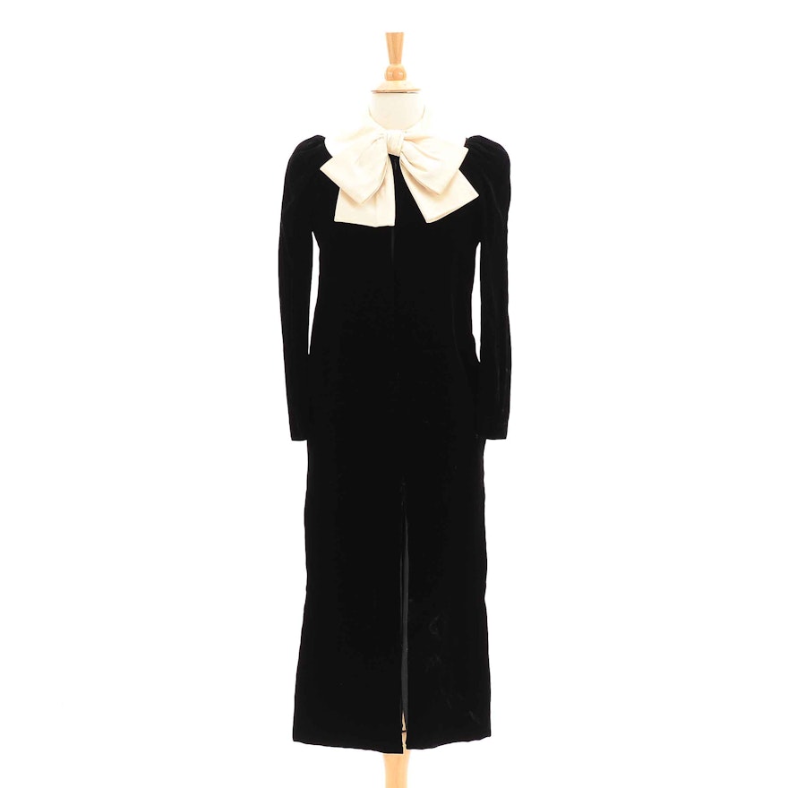 1950s Velvet and Satin Cocktail Dress