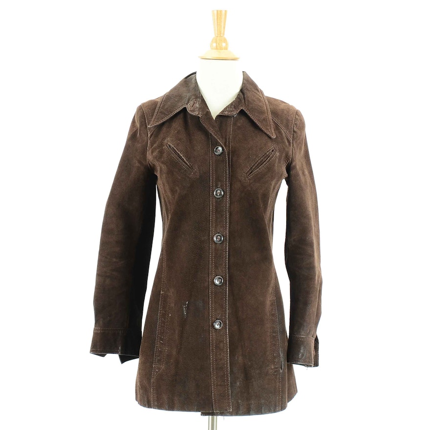 Women's 1970s Vintage Brown Suede Jacket