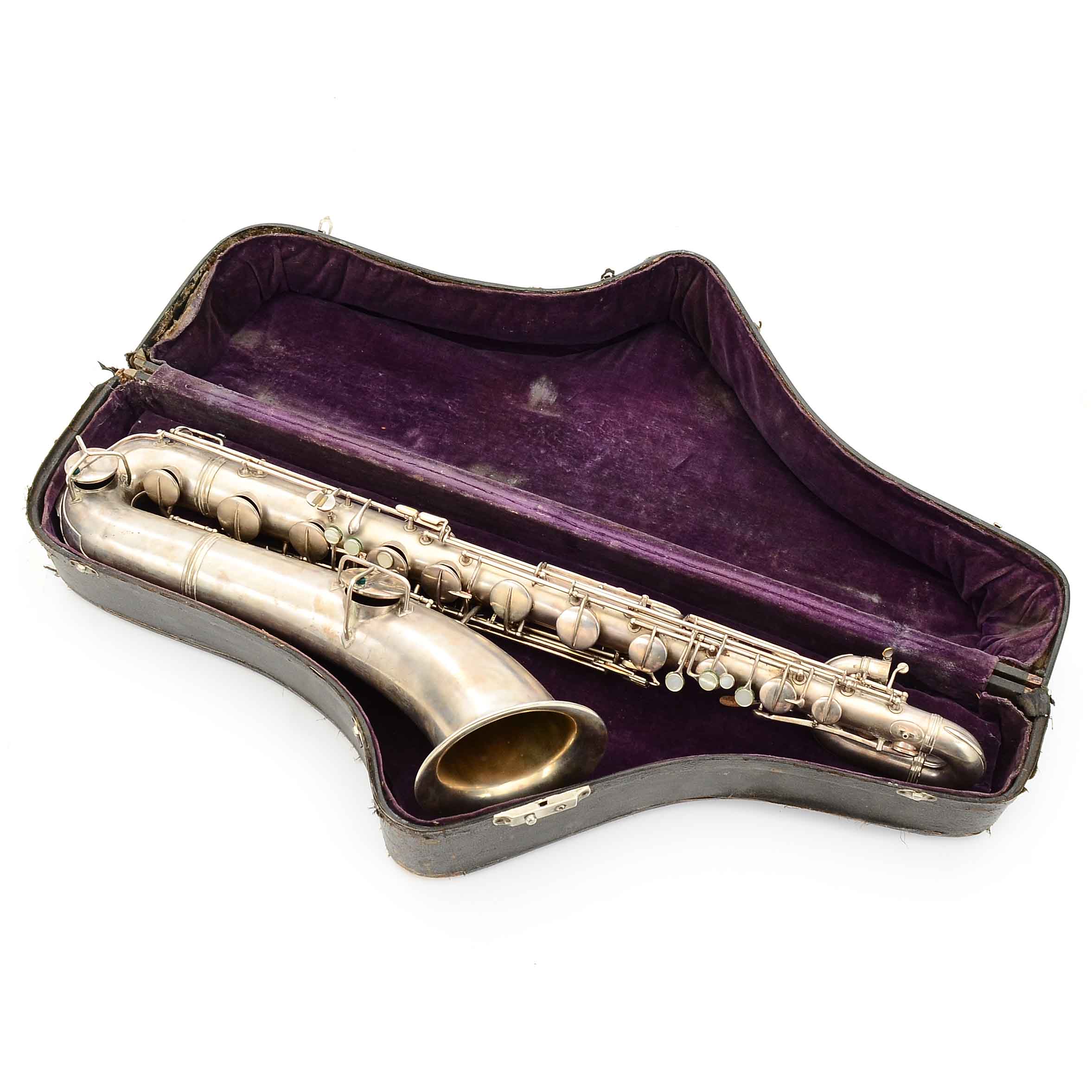 Circa 1914 Conn New Wonder Series Baritone Saxophone with Case