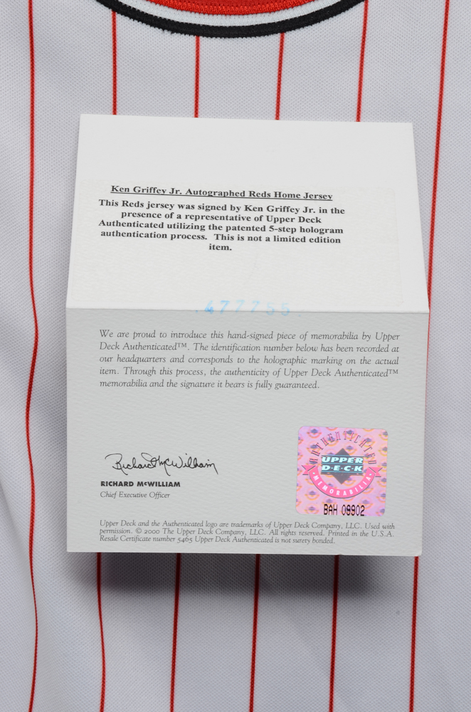 Ken Griffey Jr. Signed Reds Jersey  COA