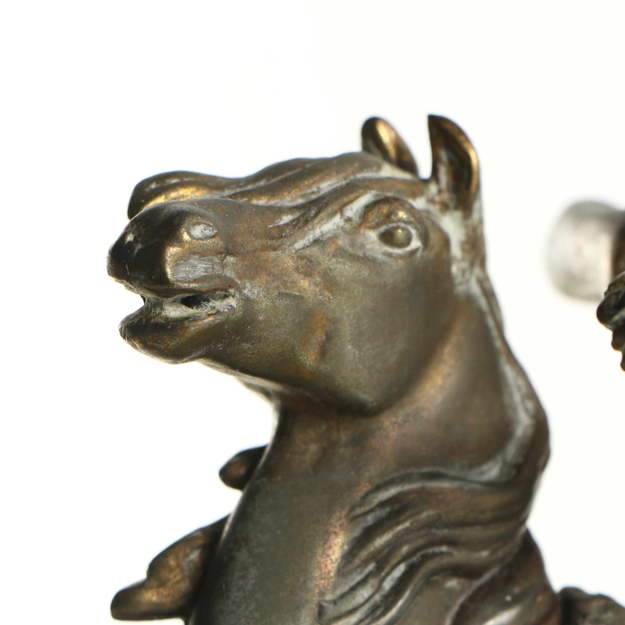 Cast Metal Sculpture of a Native American