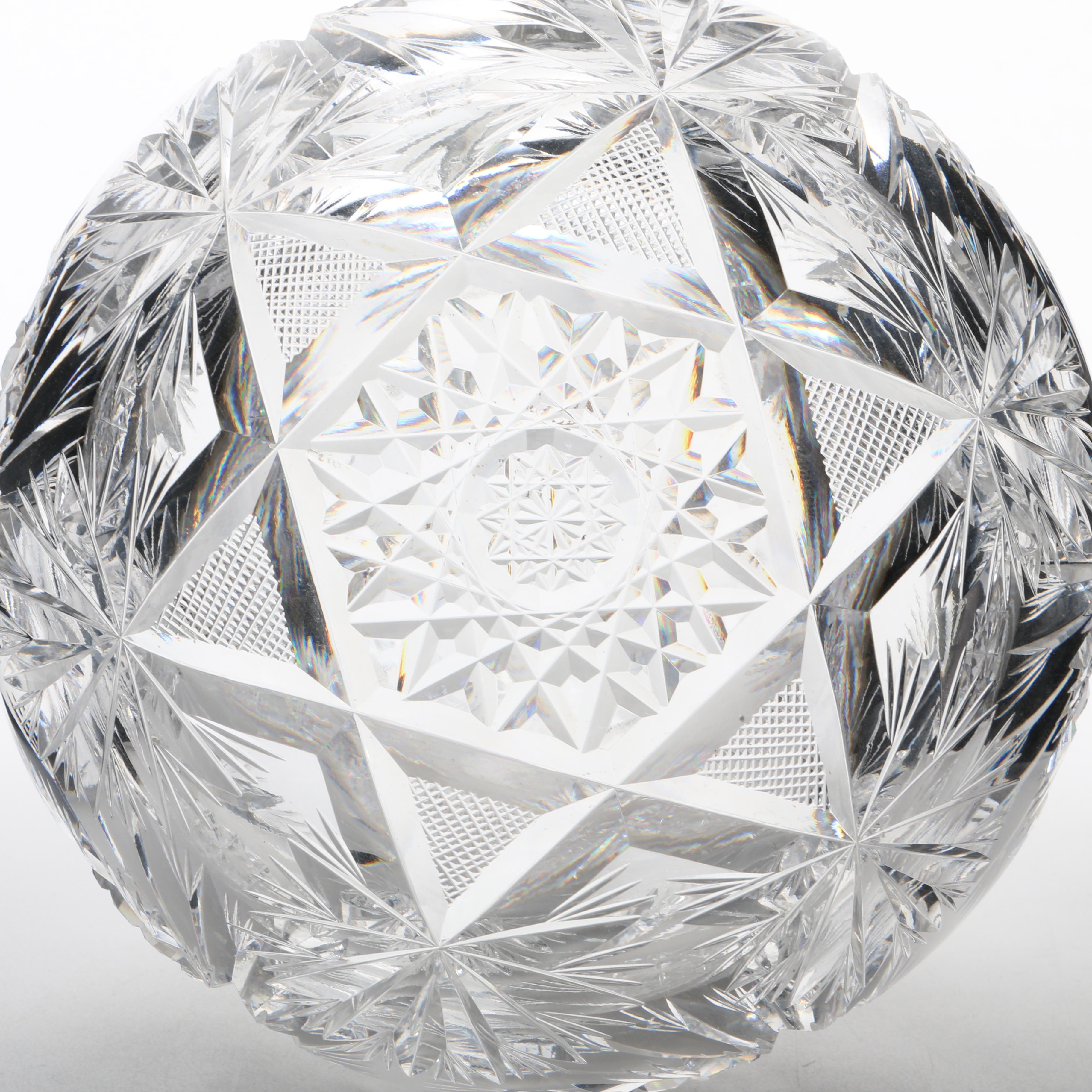 Circa 1900 Brilliant Period Cut Glass Decanter