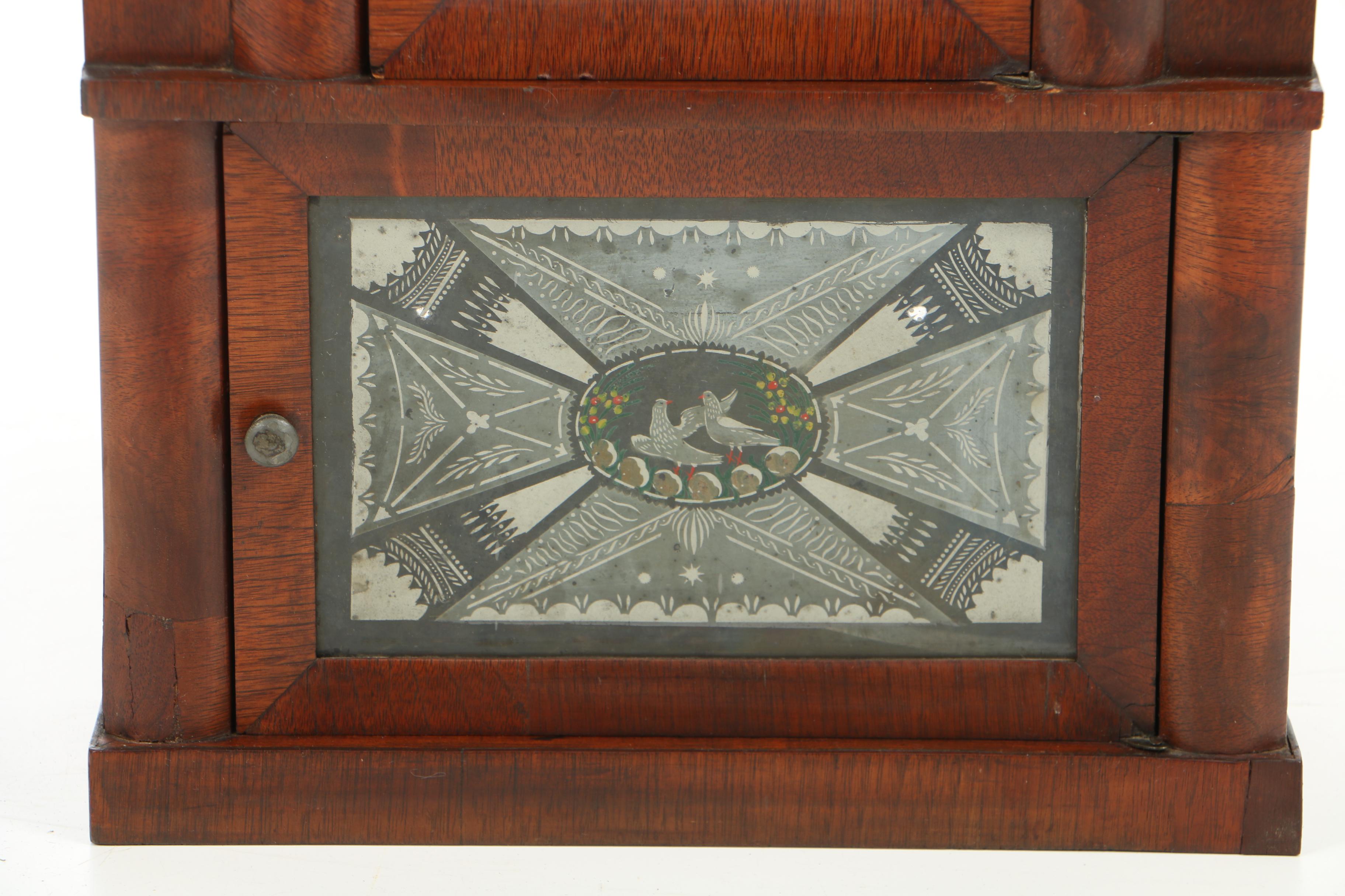 Antique Terry & Andrews Mahogany Steeple-on-Steeple Shelf Clock