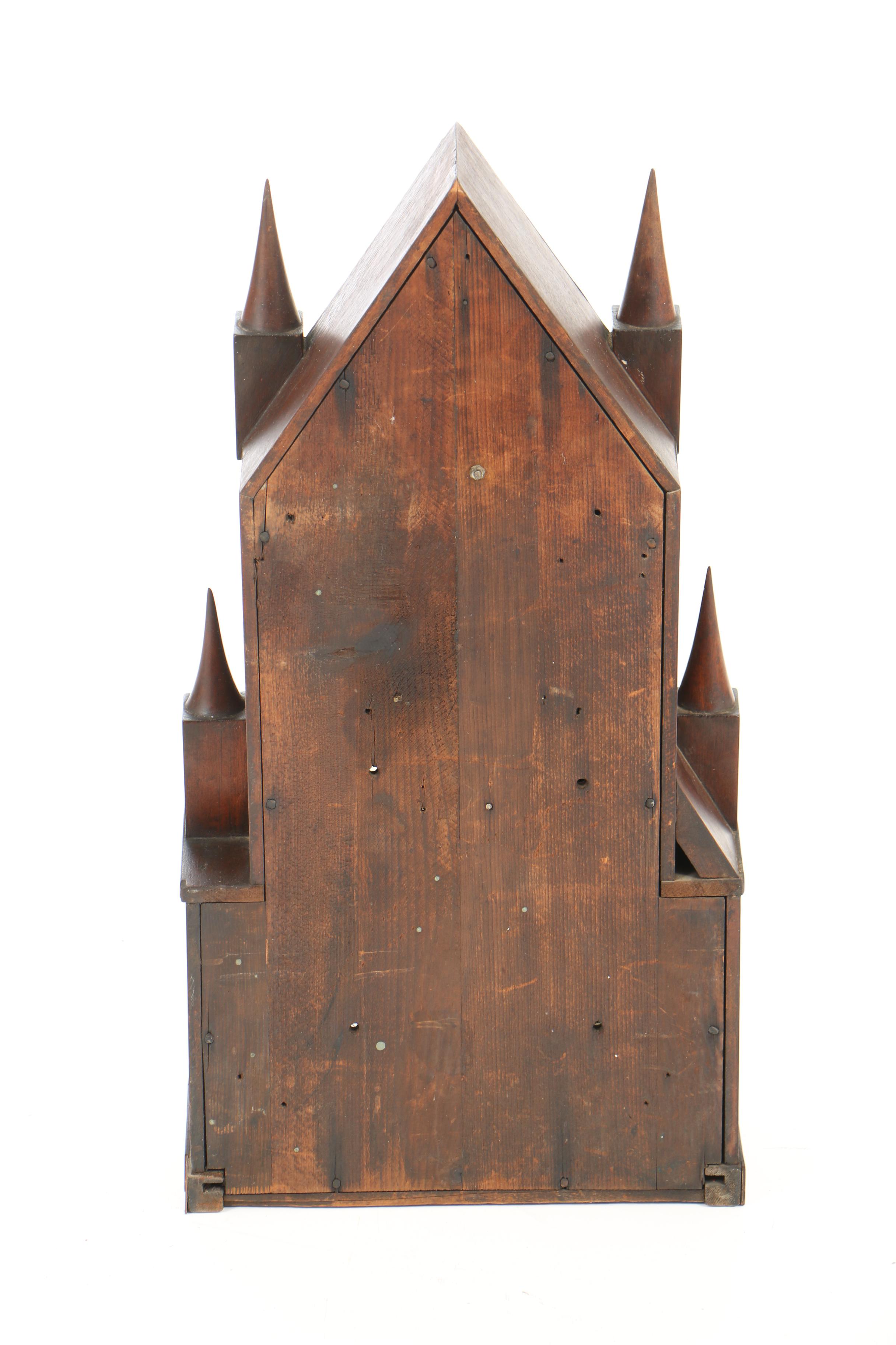 Antique Terry & Andrews Mahogany Steeple-on-Steeple Shelf Clock