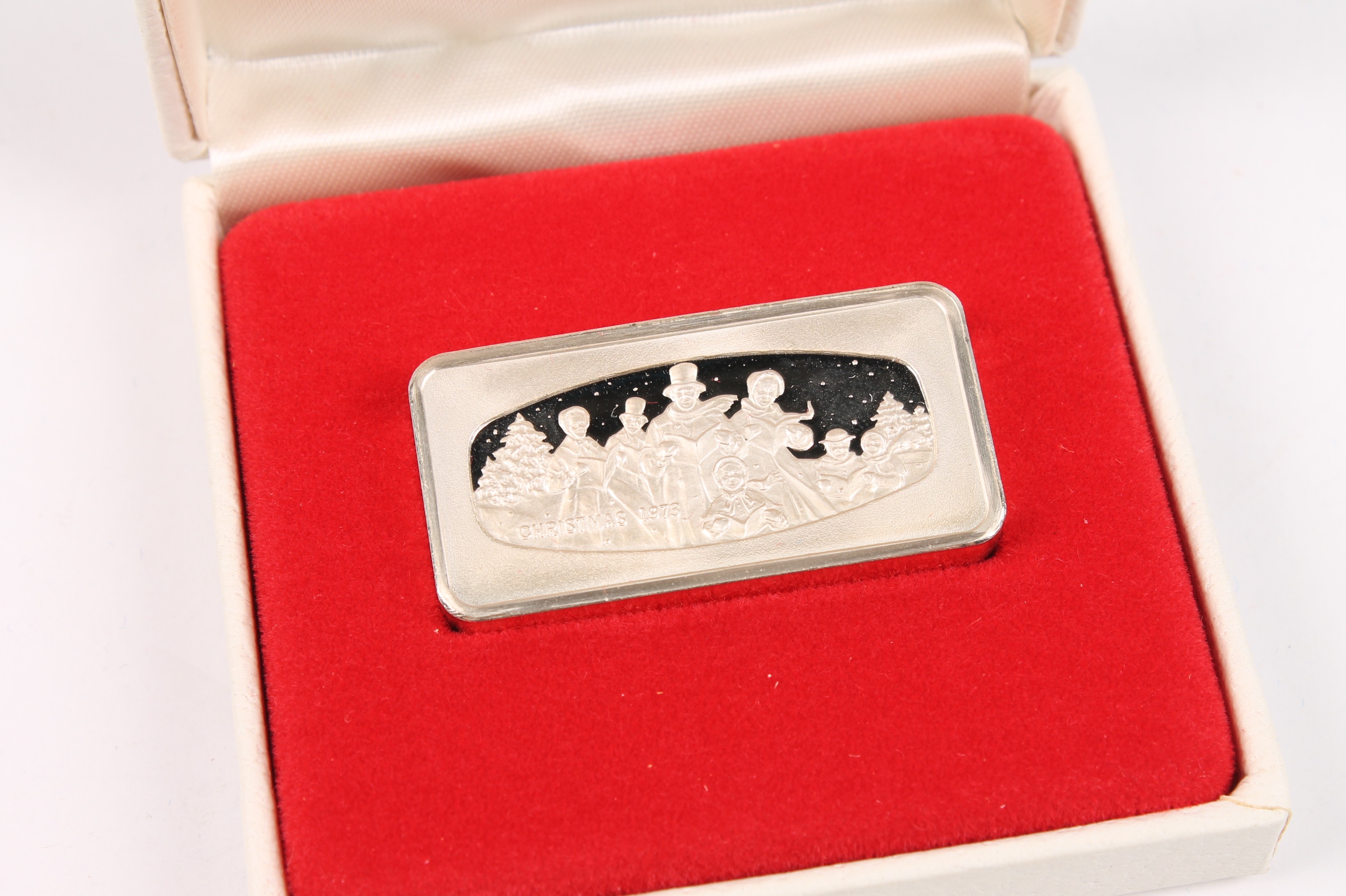 1973 Sterling Silver Christmas Ingot by the Franklin Mint