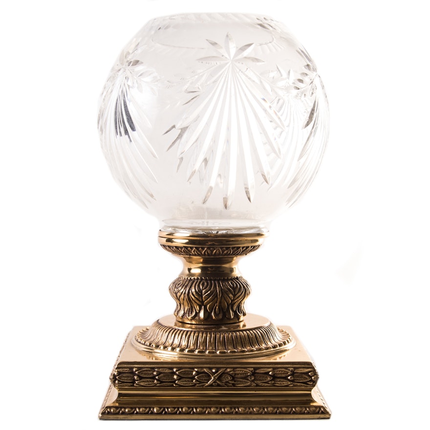 Crystal Globe with Brass Base