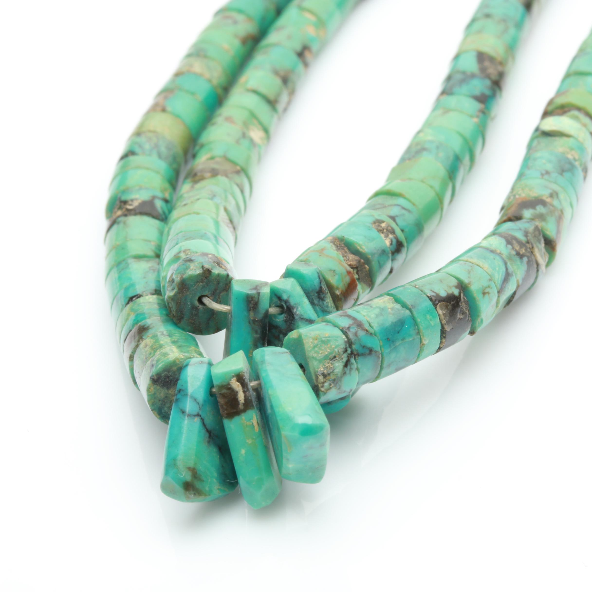 Stabilized Turquoise Jewelry Selection Including Sterling Silver Ring