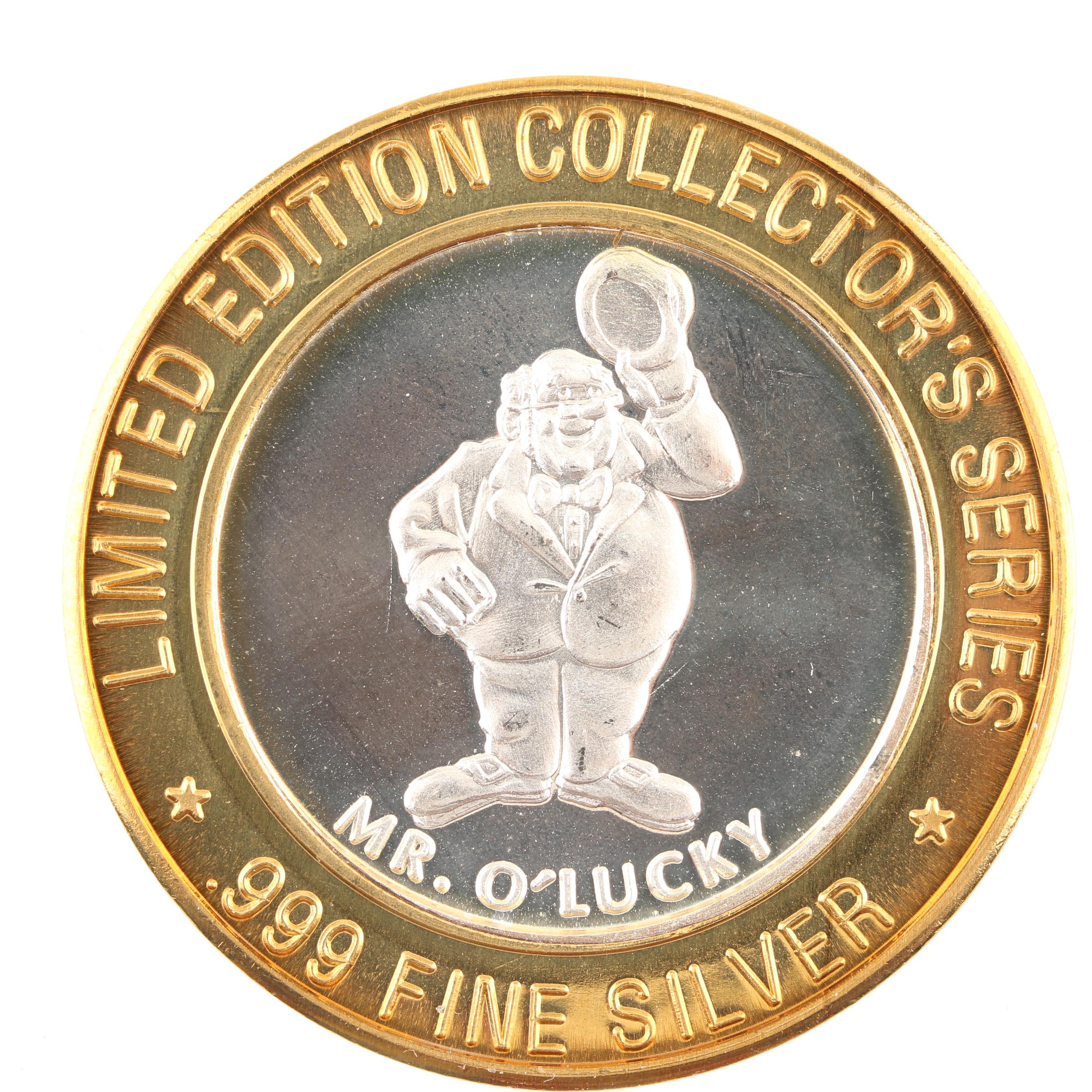 .999 Fine Silver Round Gaming Token From Fitzgeralds Casino