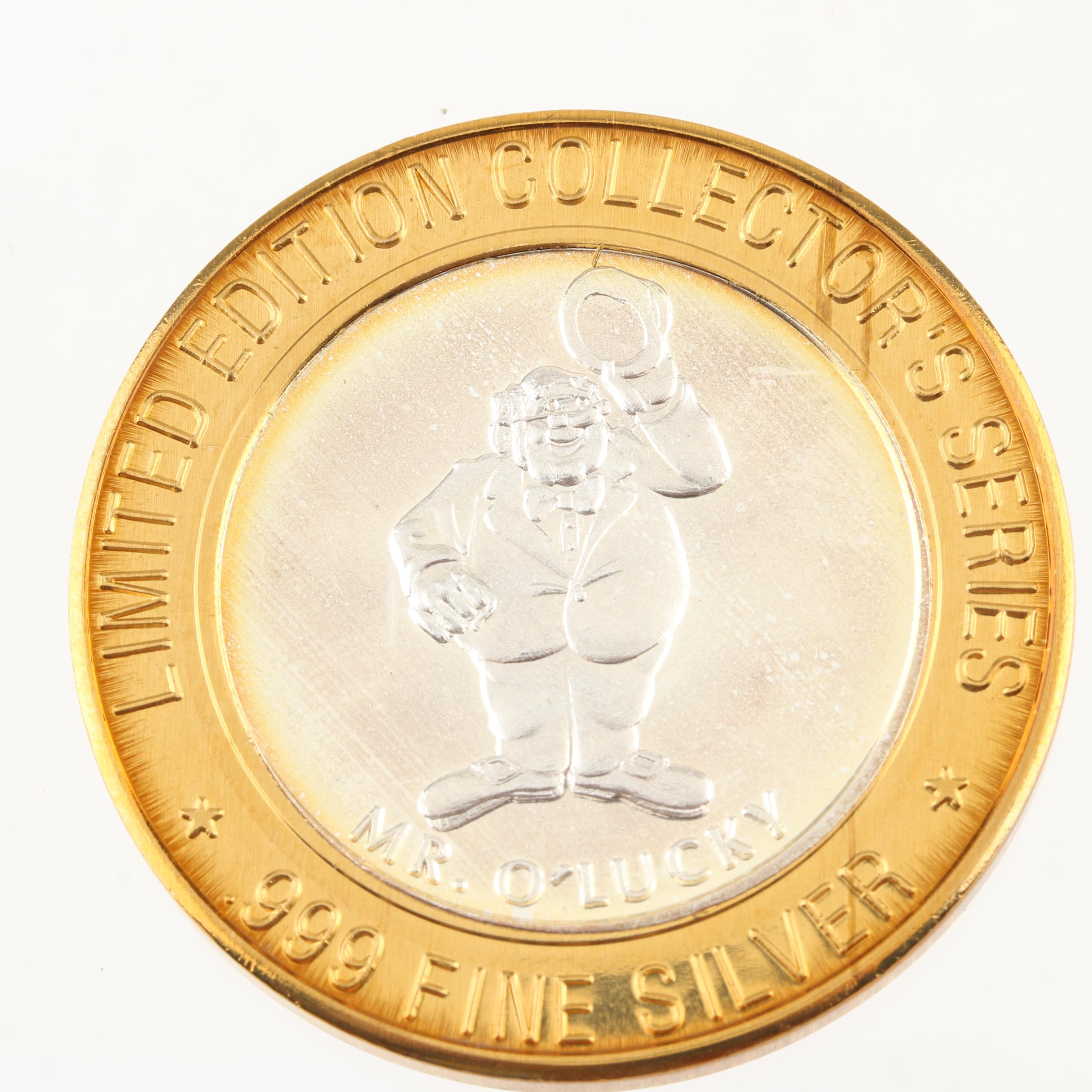 .999 Fine Silver Round Gaming Token From Fitzgeralds Casino