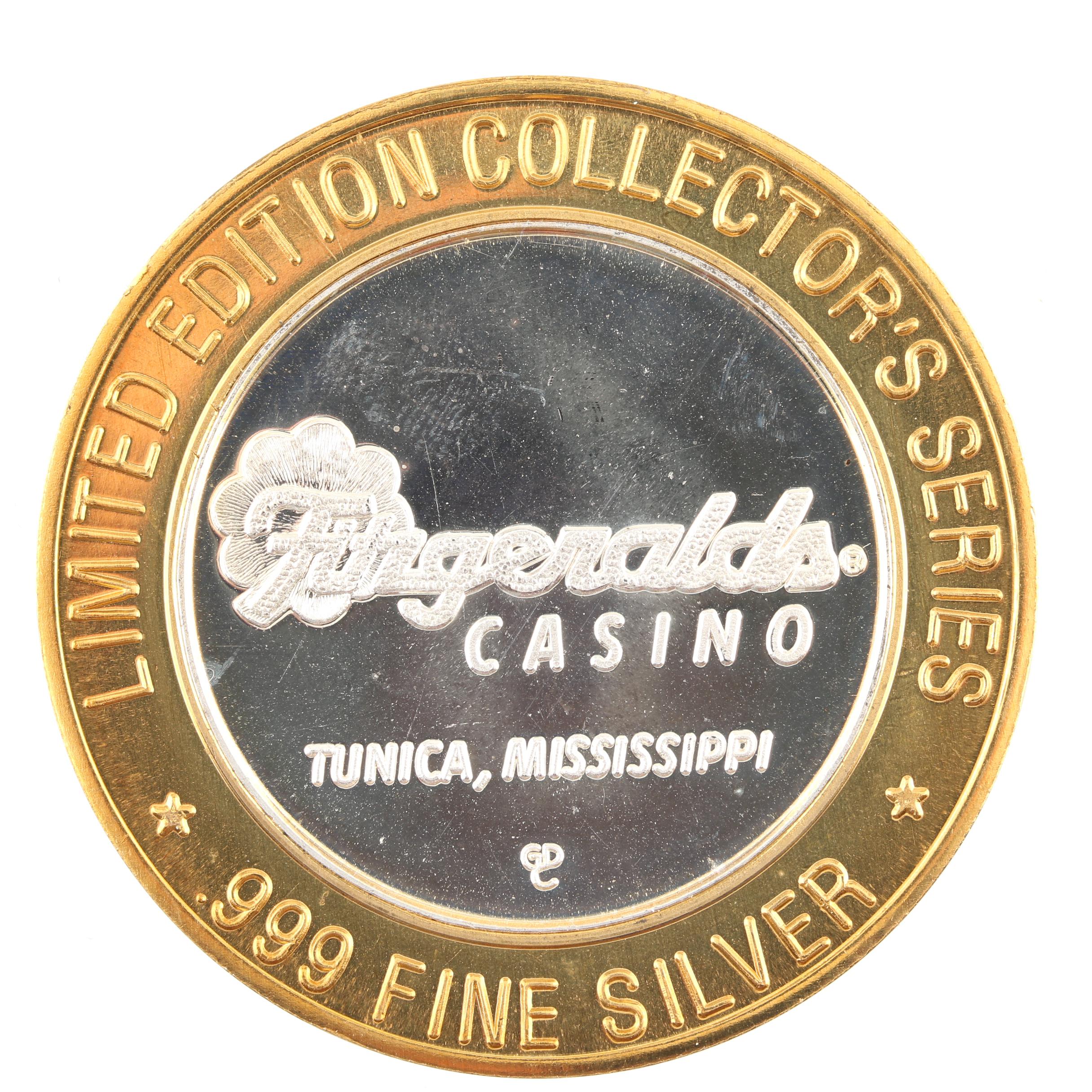.999 Fine Silver Round Gaming Token From Fitzgeralds Casino