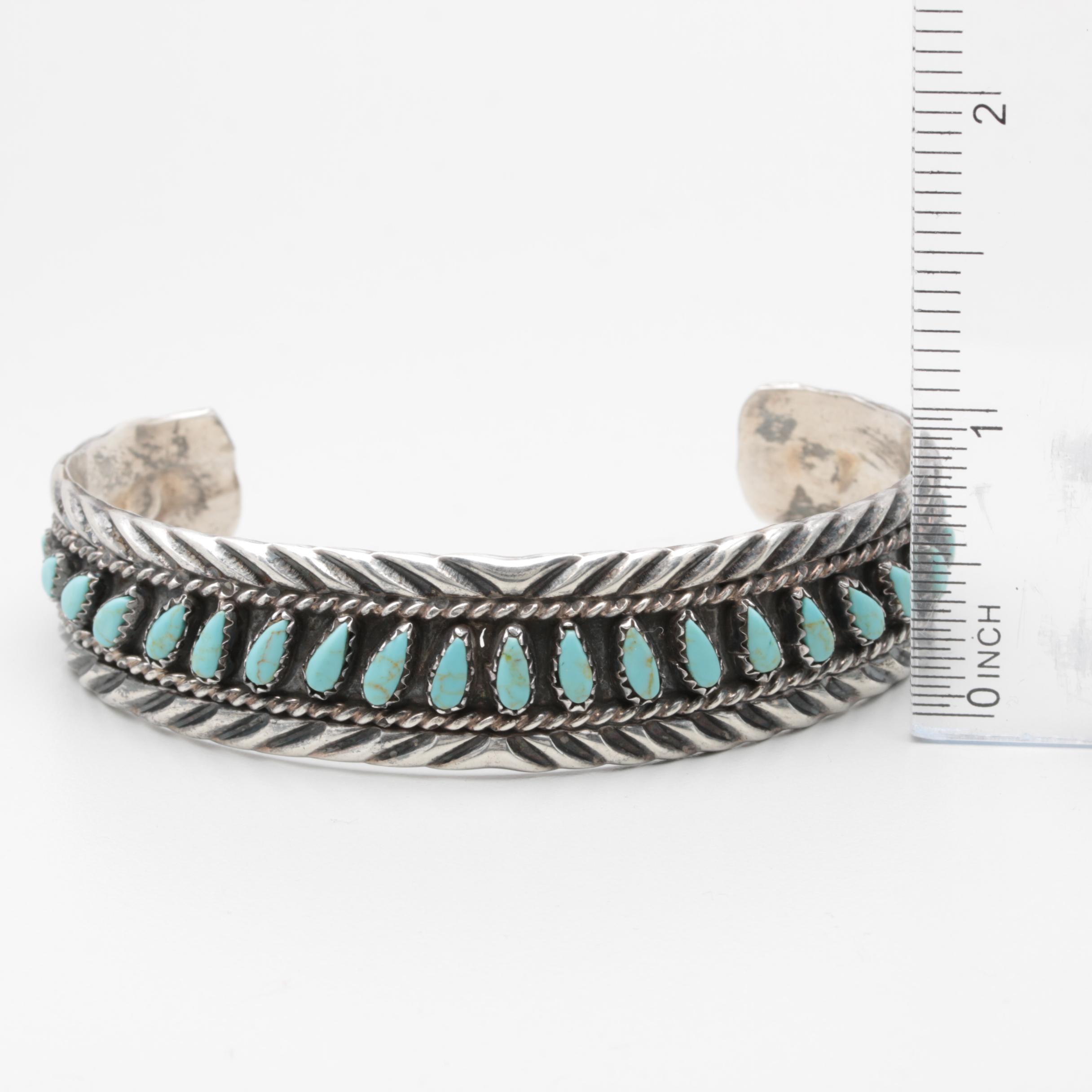 Jimmy Yazzie Navajo Diné Turquoise Bracelet