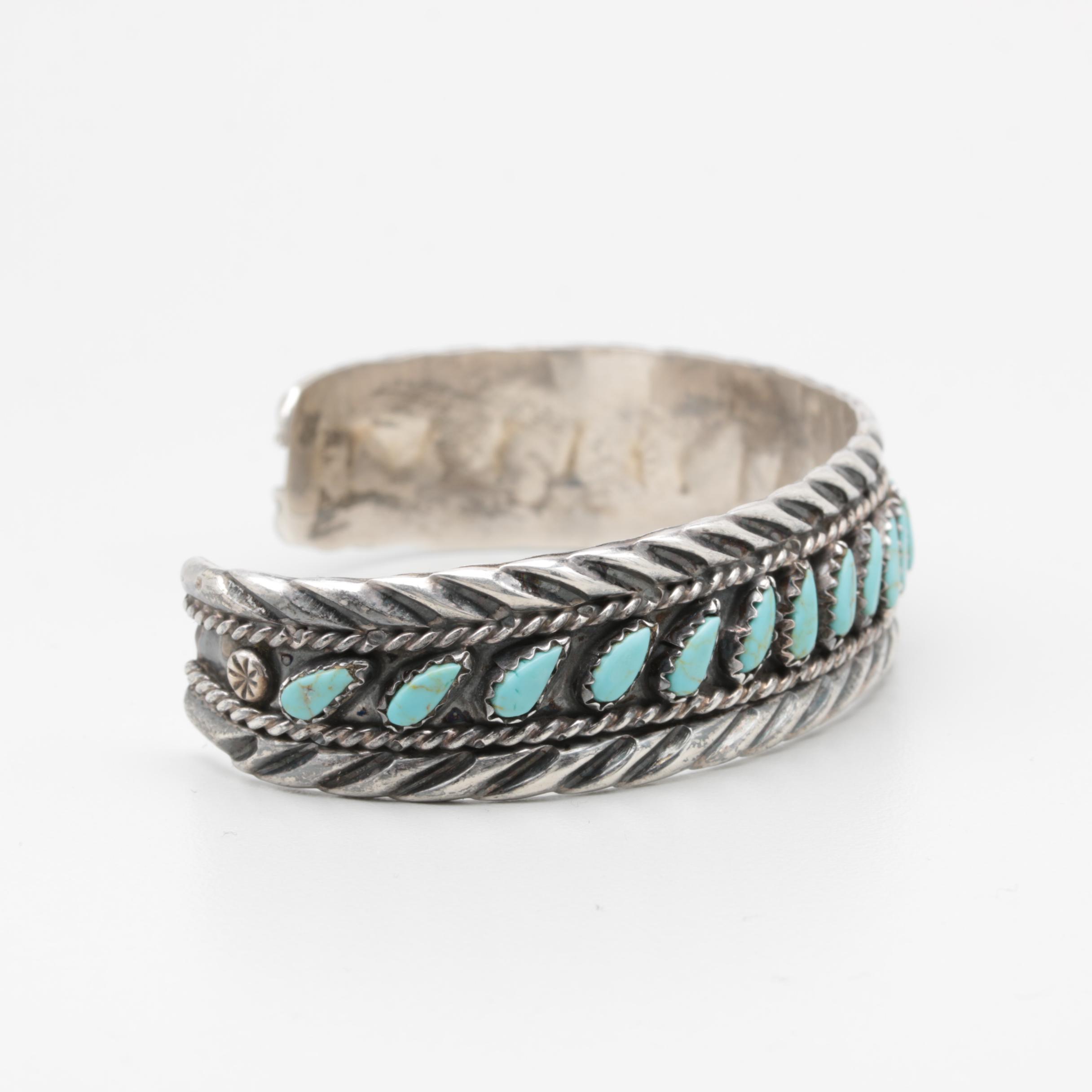 Jimmy Yazzie Navajo Diné Turquoise Bracelet
