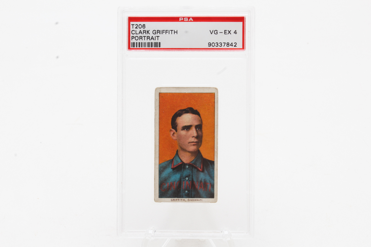1909 T206 Clark Griffith PSA Graded Reds "Piedmont" Tobacco Card