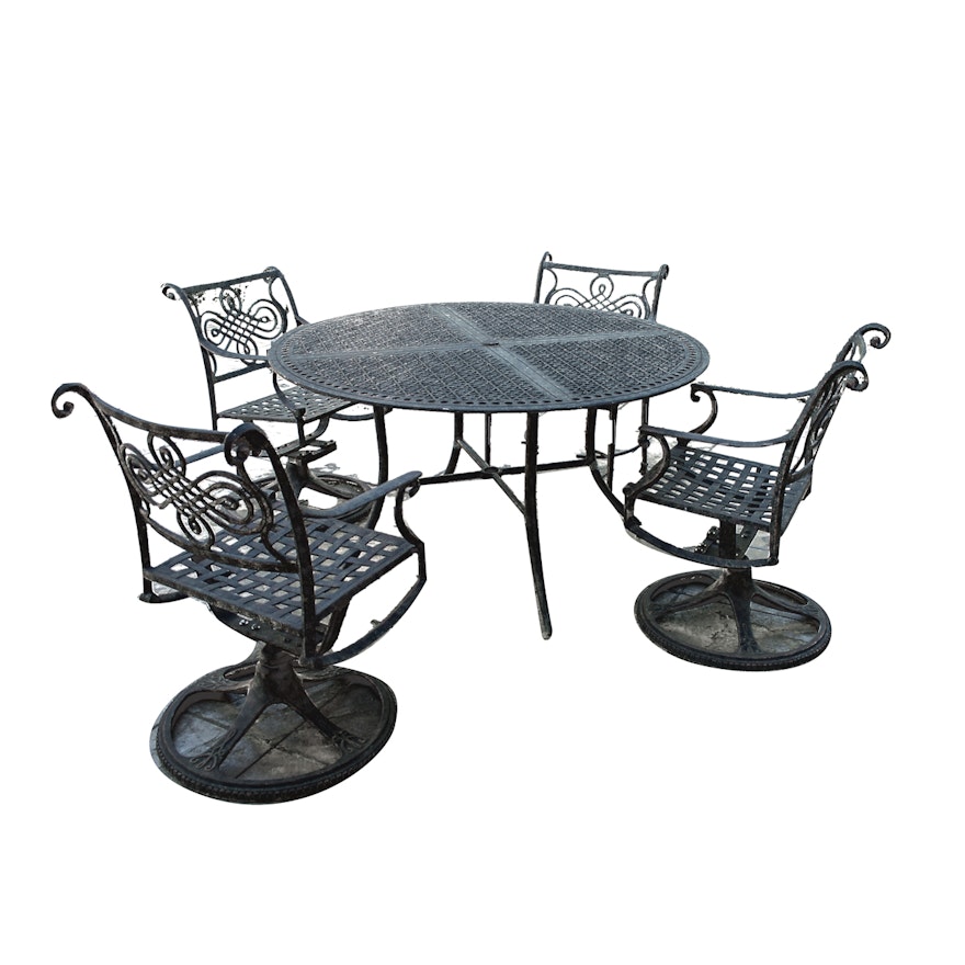 Scrolled Metal Outdoor Patio Dining Set