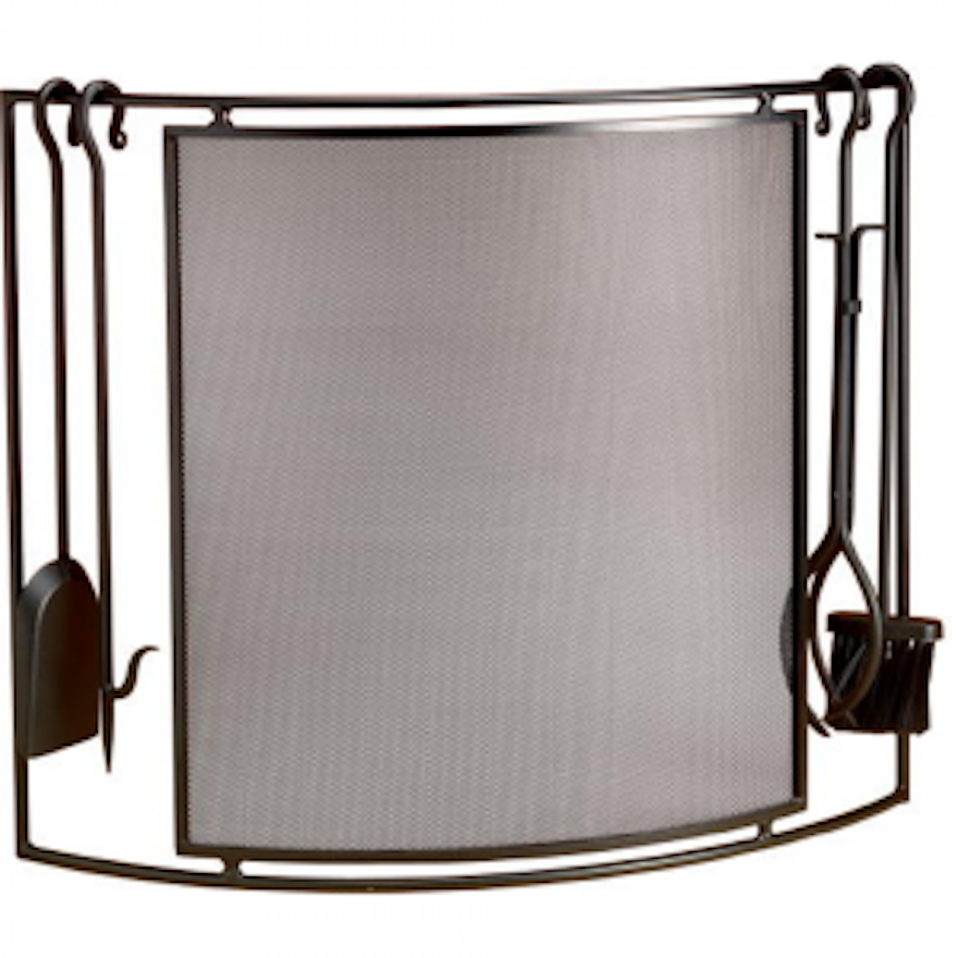 Restoration Hardware Fireplace Screen and Tools