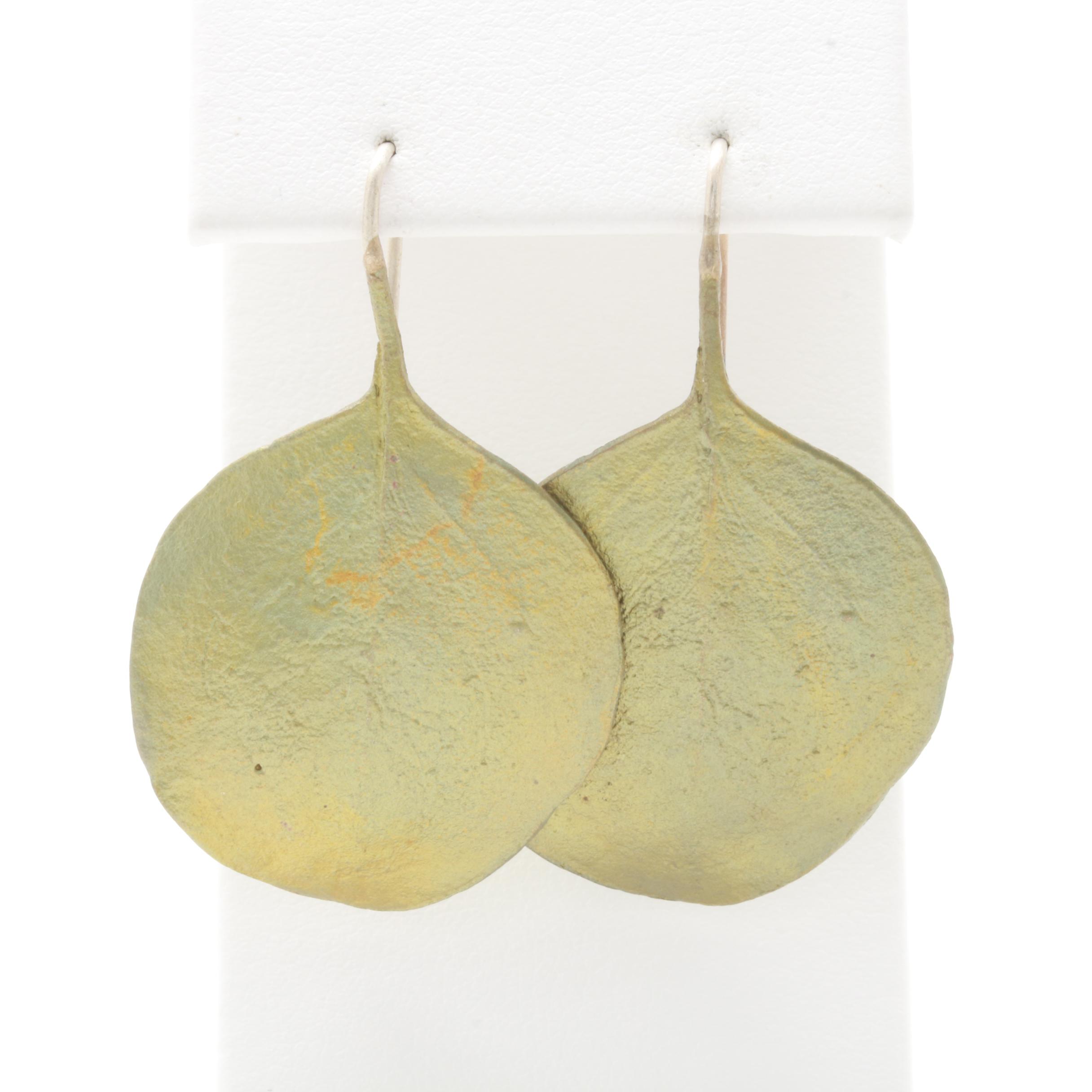 Sterling Silver Artisanal Foliate Earrings