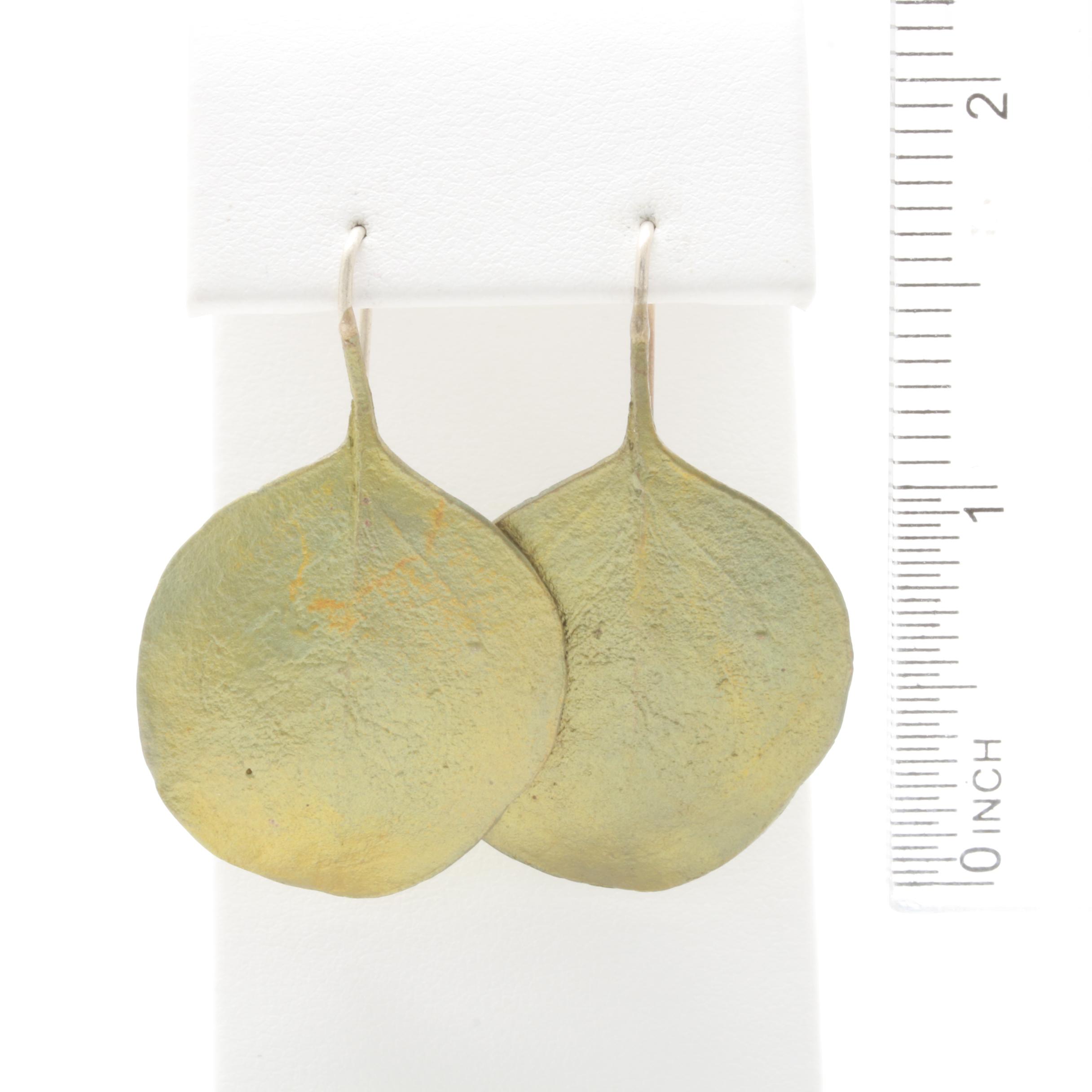 Sterling Silver Artisanal Foliate Earrings