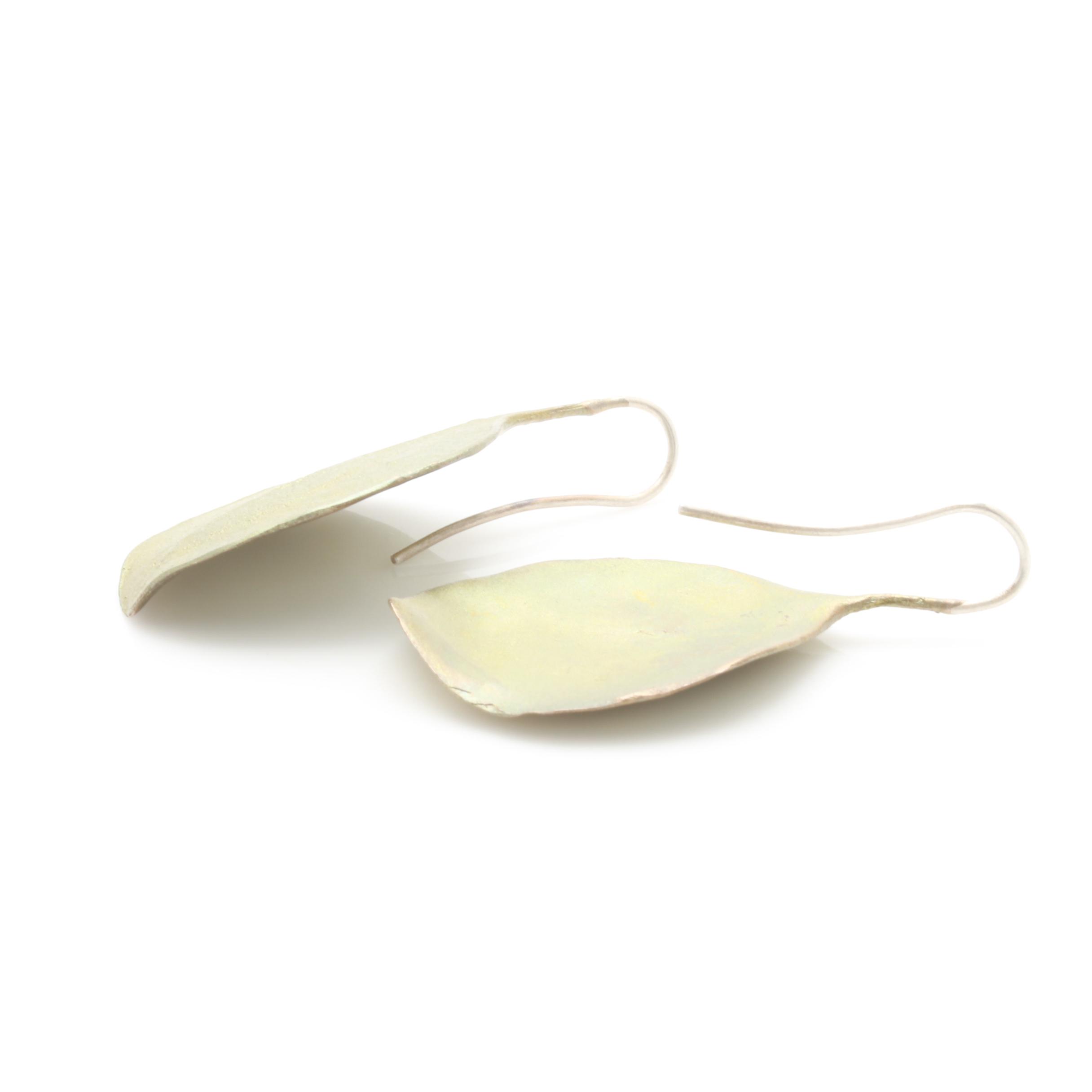 Sterling Silver Artisanal Foliate Earrings