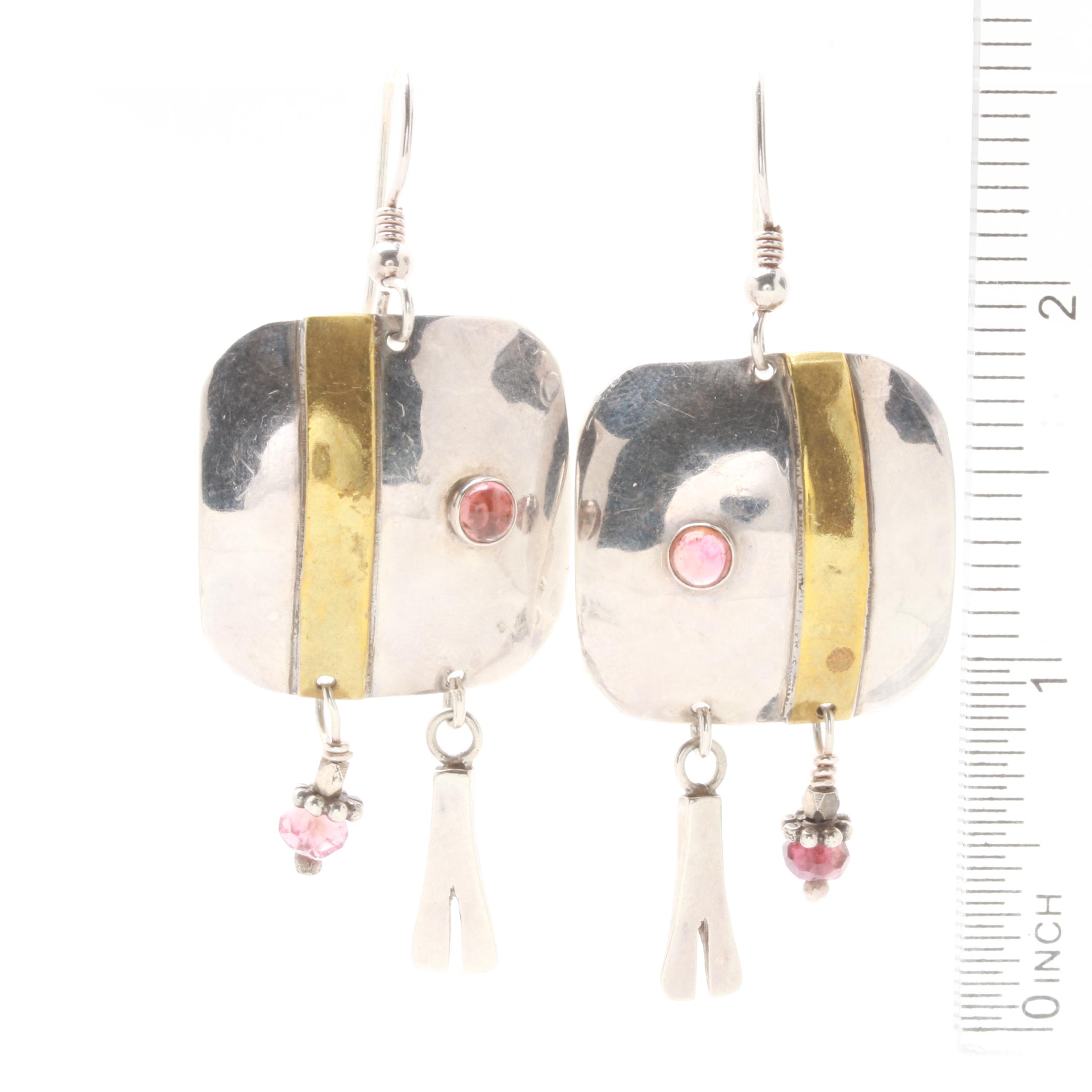 Sterling Silver Bracelet and Earring Selection With Pearl, Garnet and Citrine