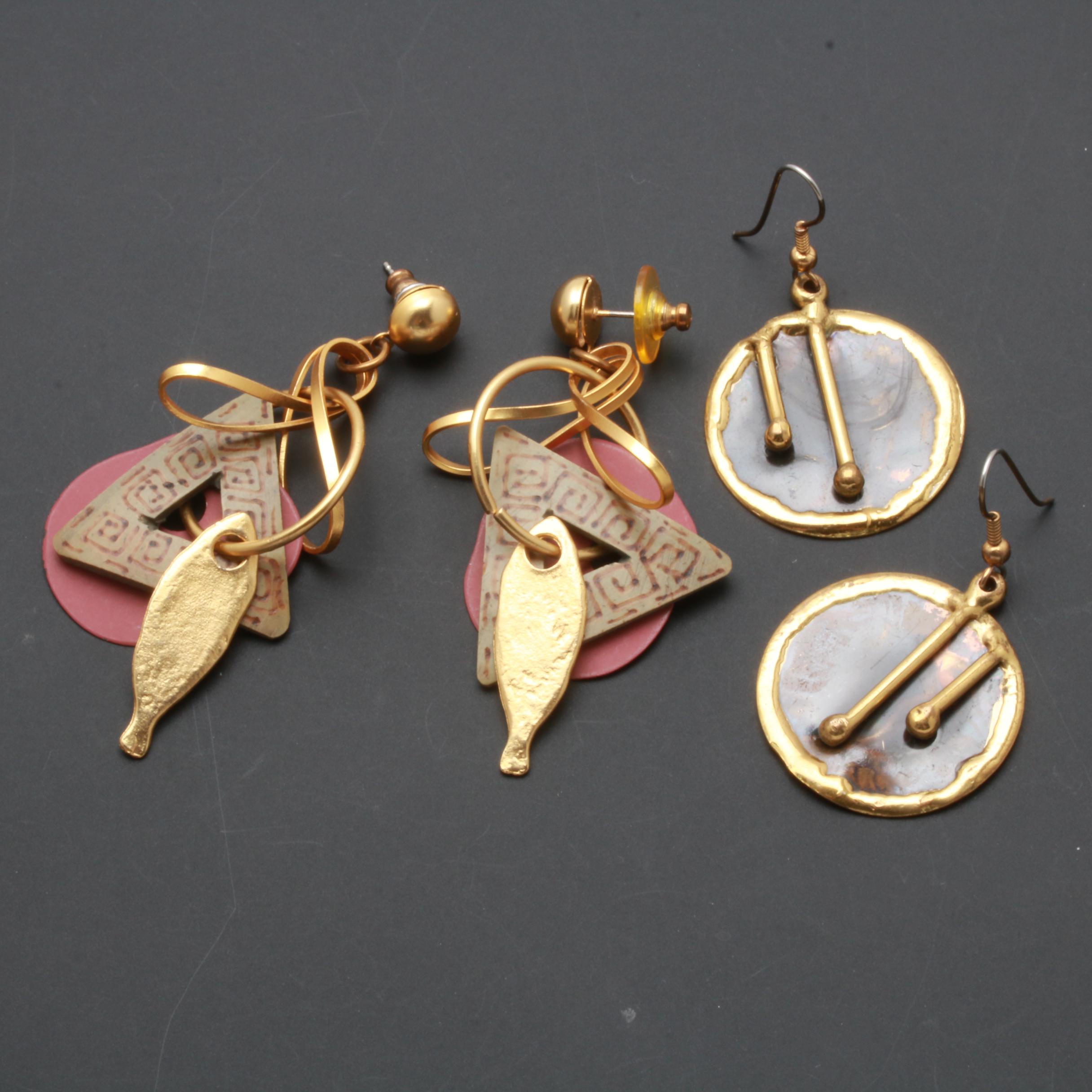 Earring and Brooch Assortment Featuring Pieces by Robert