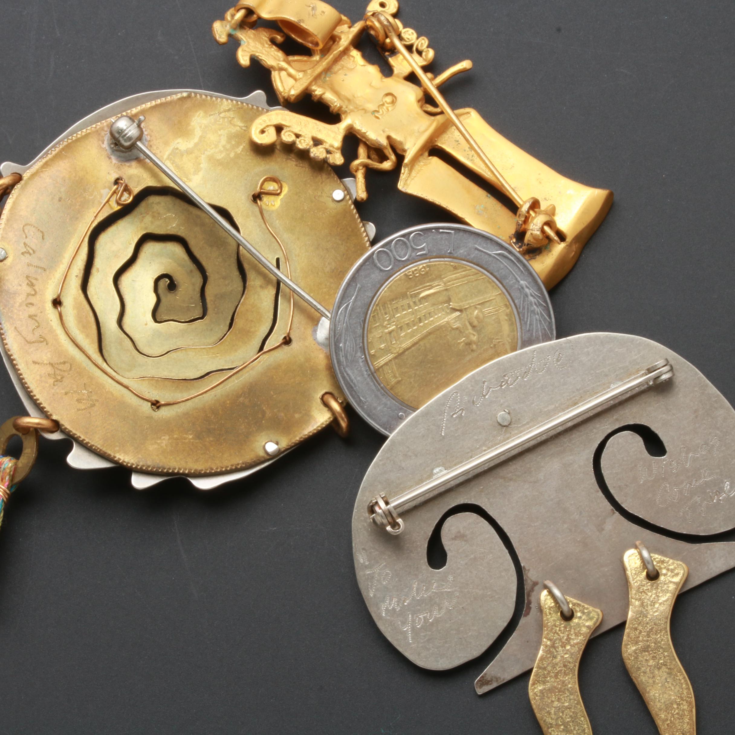 Earring and Brooch Assortment Featuring Pieces by Robert