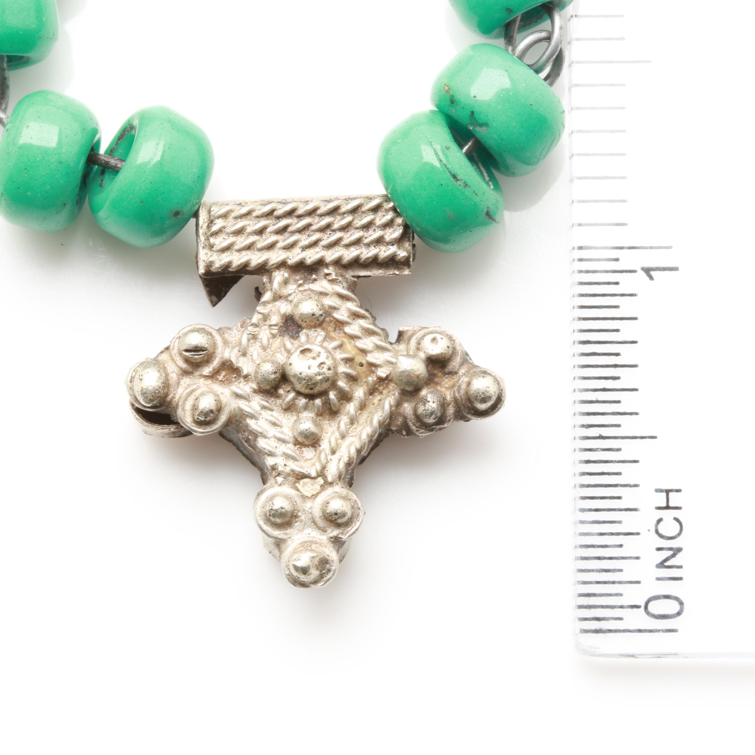 Assorted Beaded Necklaces Featuring Malachite, Spiny Oyster and River Stone