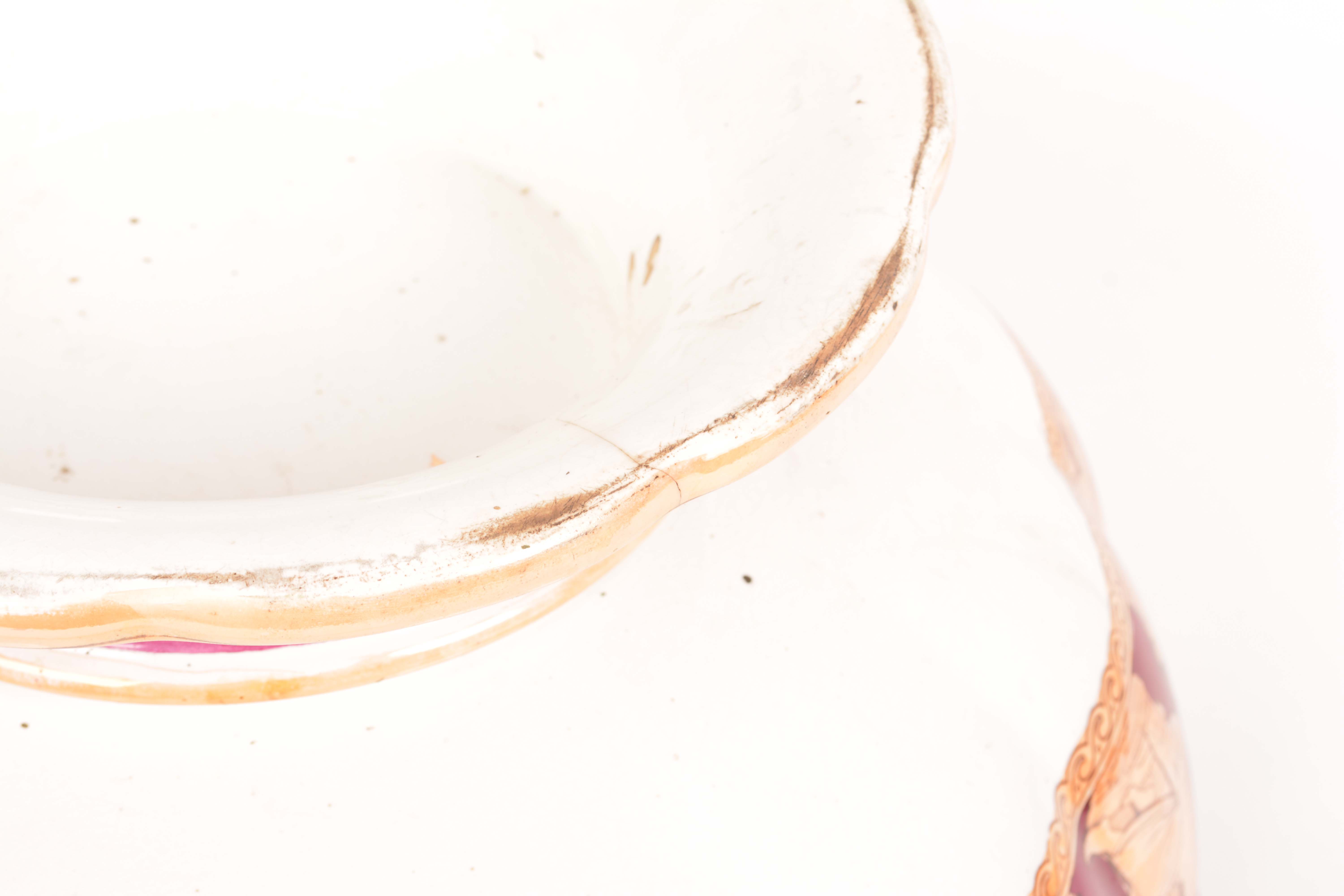 1890-95 Furnivals "Portland" Neoclassical Earthenware Punch Bowl