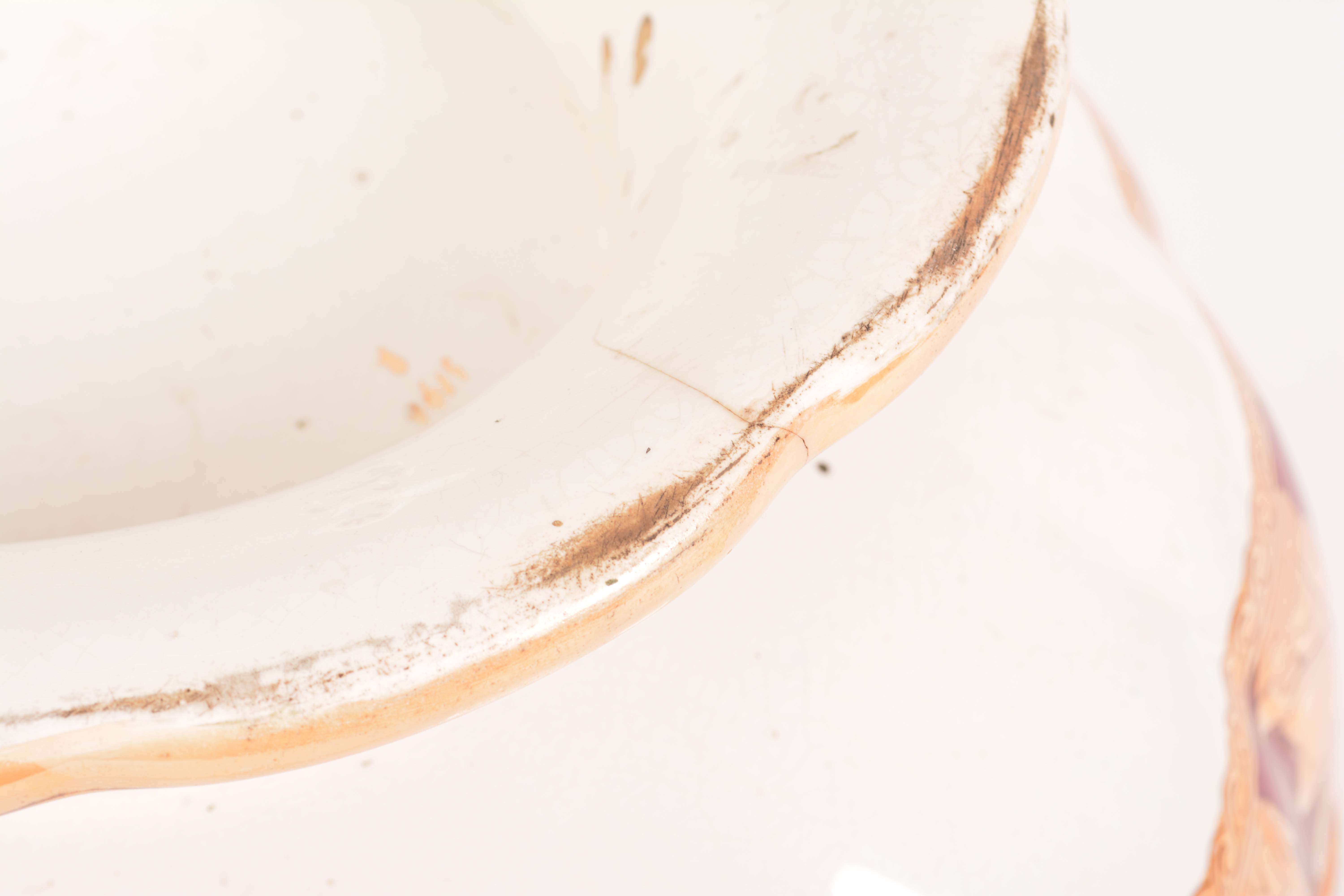 1890-95 Furnivals "Portland" Neoclassical Earthenware Punch Bowl