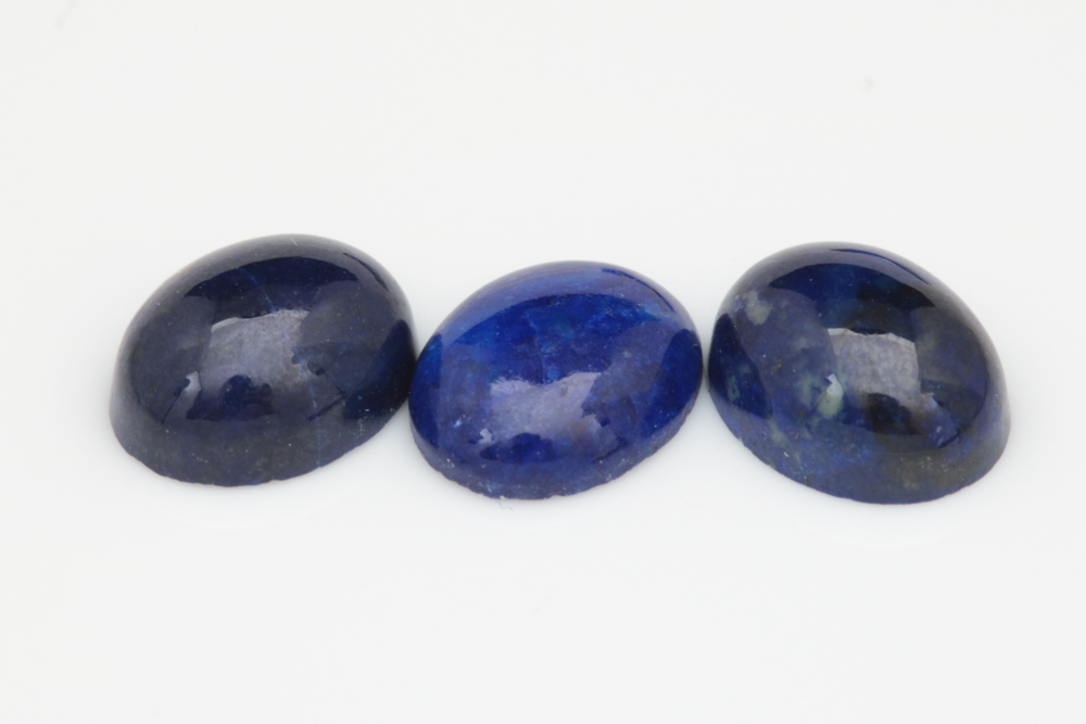 Assortment of Loose 19.16 CTW Lapis Lazuli Cabochons