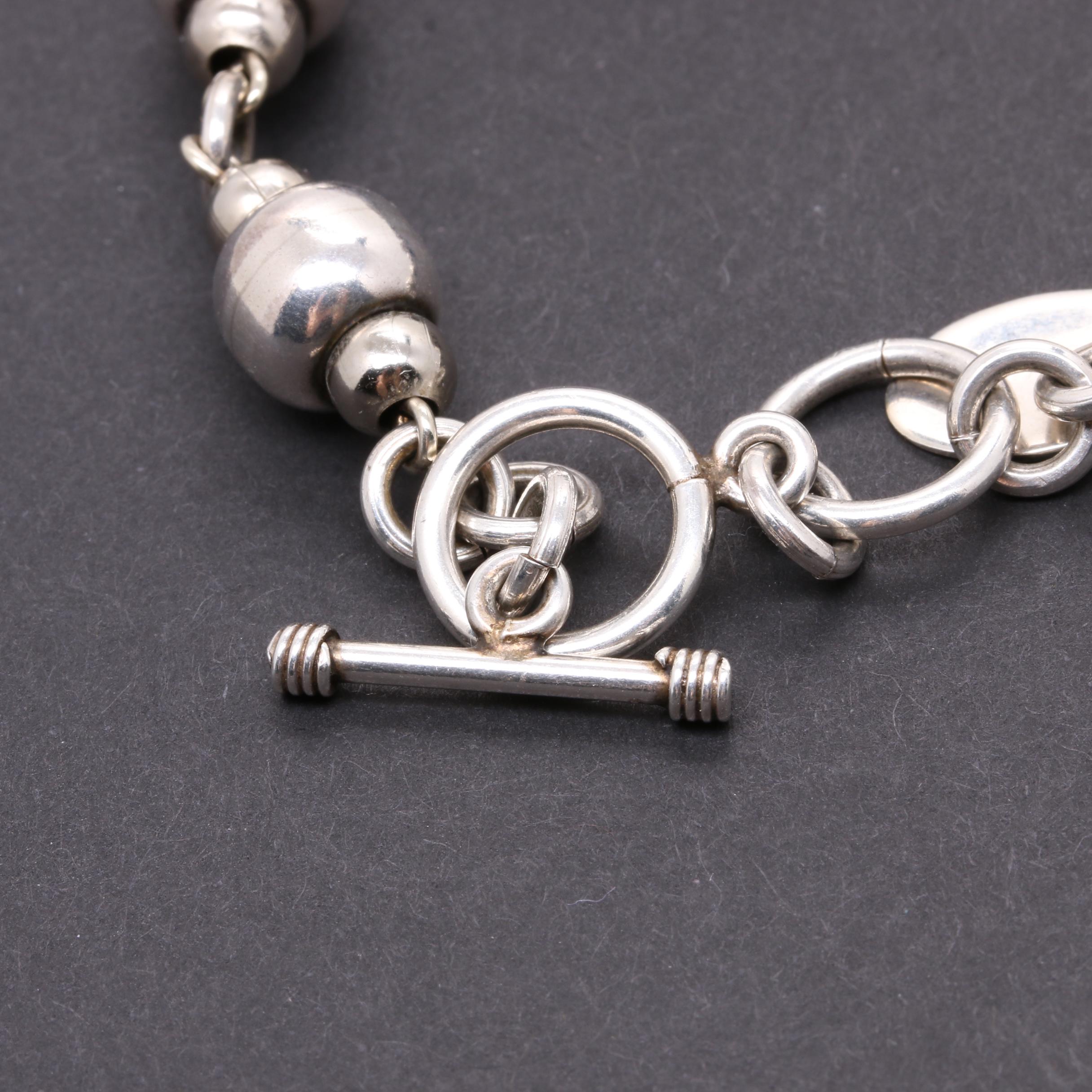 Sterling Silver Pineda Covalin Necklace and Opalescent Lampwork Glass Pendant