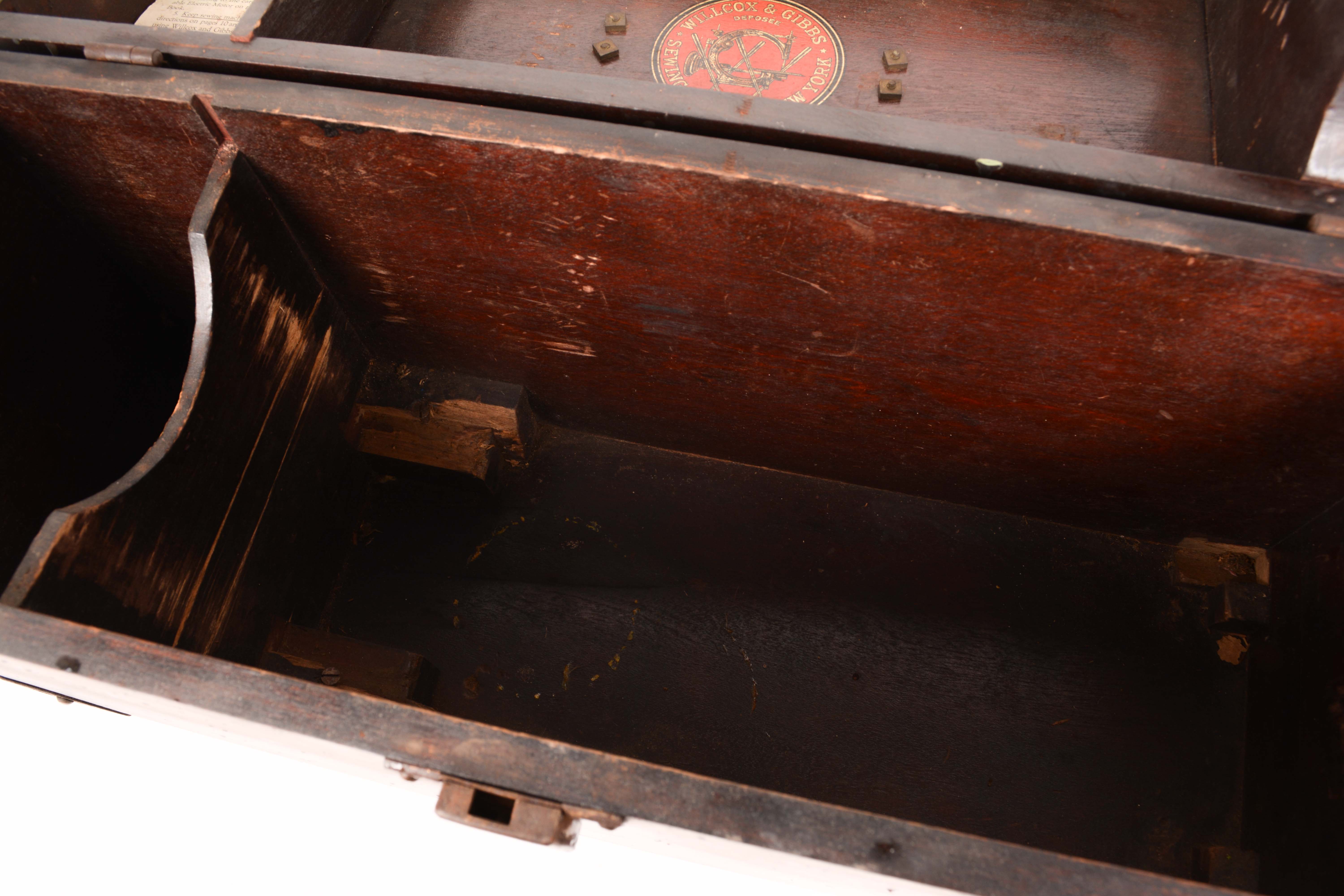 Antique Sewing Machine Chest by Wilcox & Gibbs