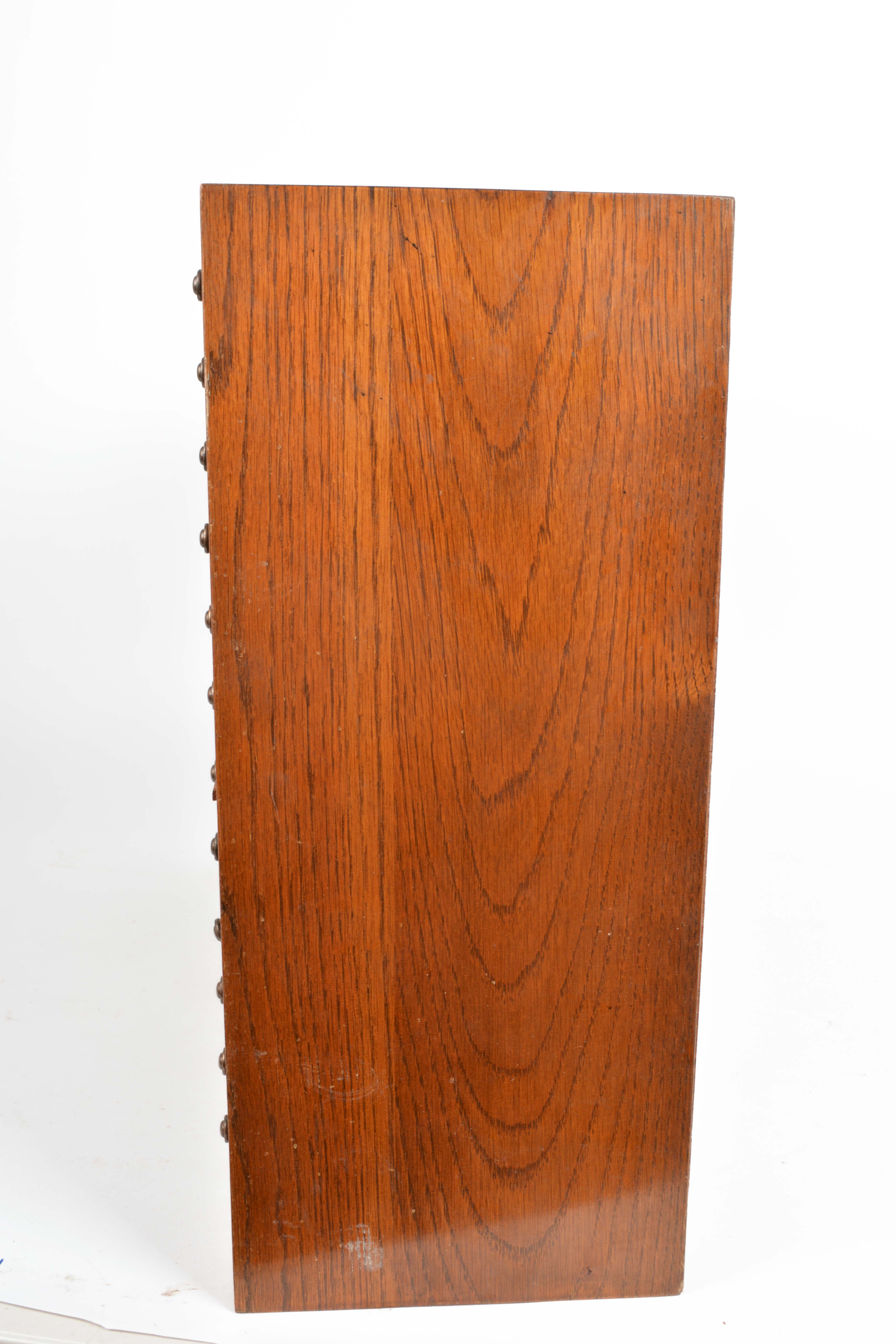 Vintage Oak Multi-Drawer Tool Chest by J. H. Rosberg Mfg. Co.