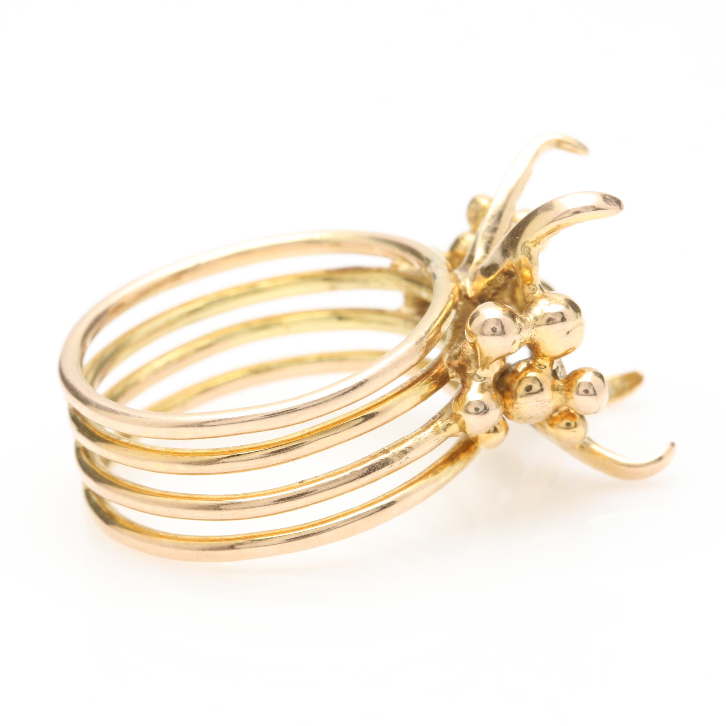 14K Yellow Gold Ring Mount