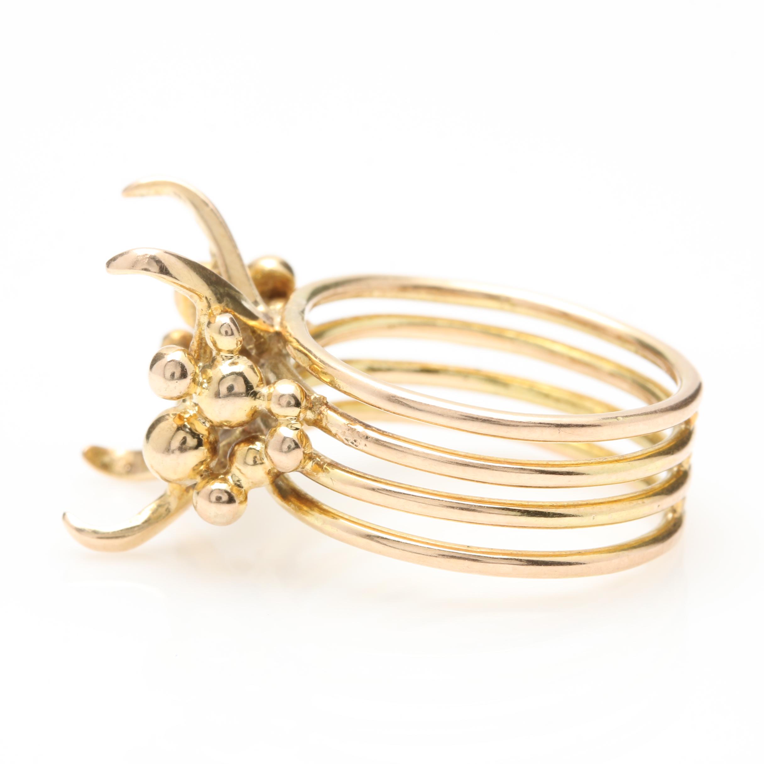 14K Yellow Gold Ring Mount