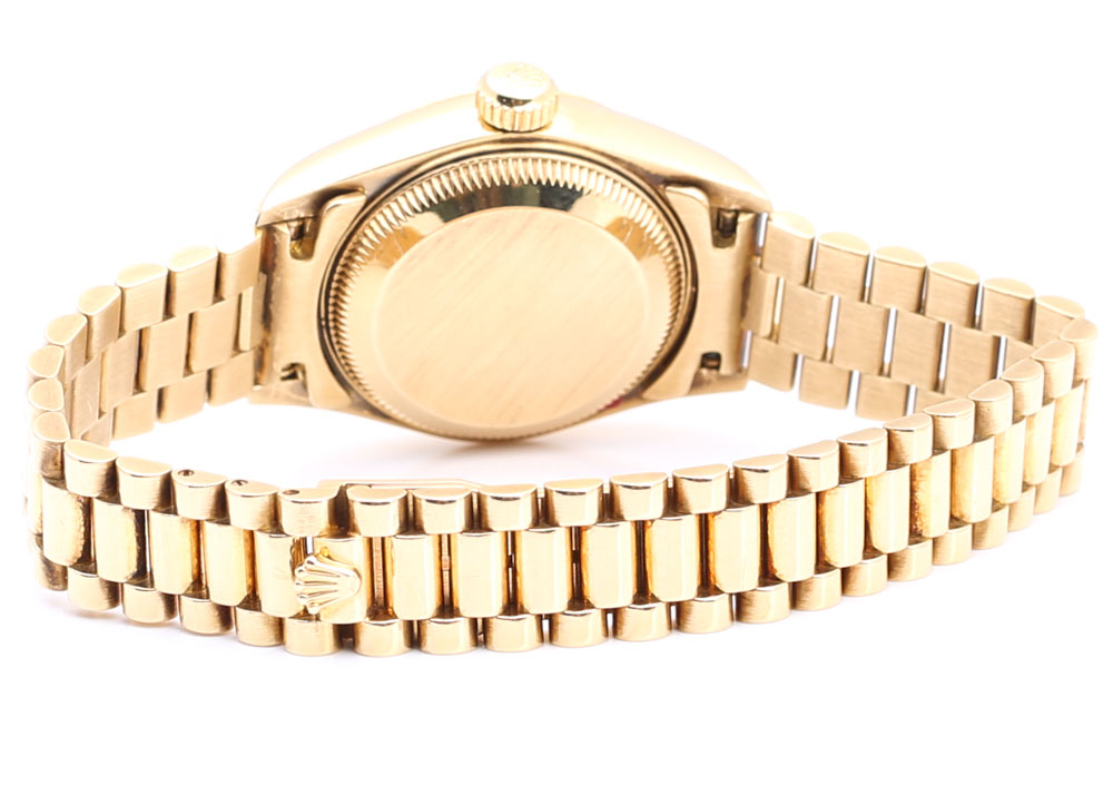 Rolex Oyster Perpetual Datejust 18K Yellow Gold and Diamond Watch