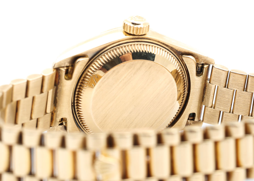 Rolex Oyster Perpetual Datejust 18K Yellow Gold and Diamond Watch