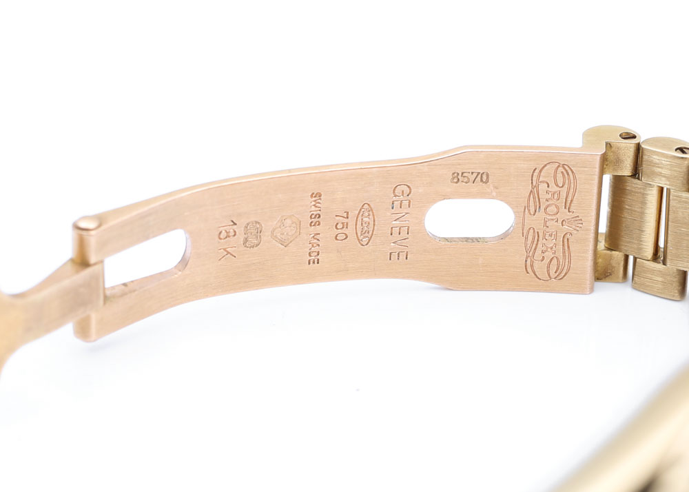 Rolex Oyster Perpetual Datejust 18K Yellow Gold and Diamond Watch