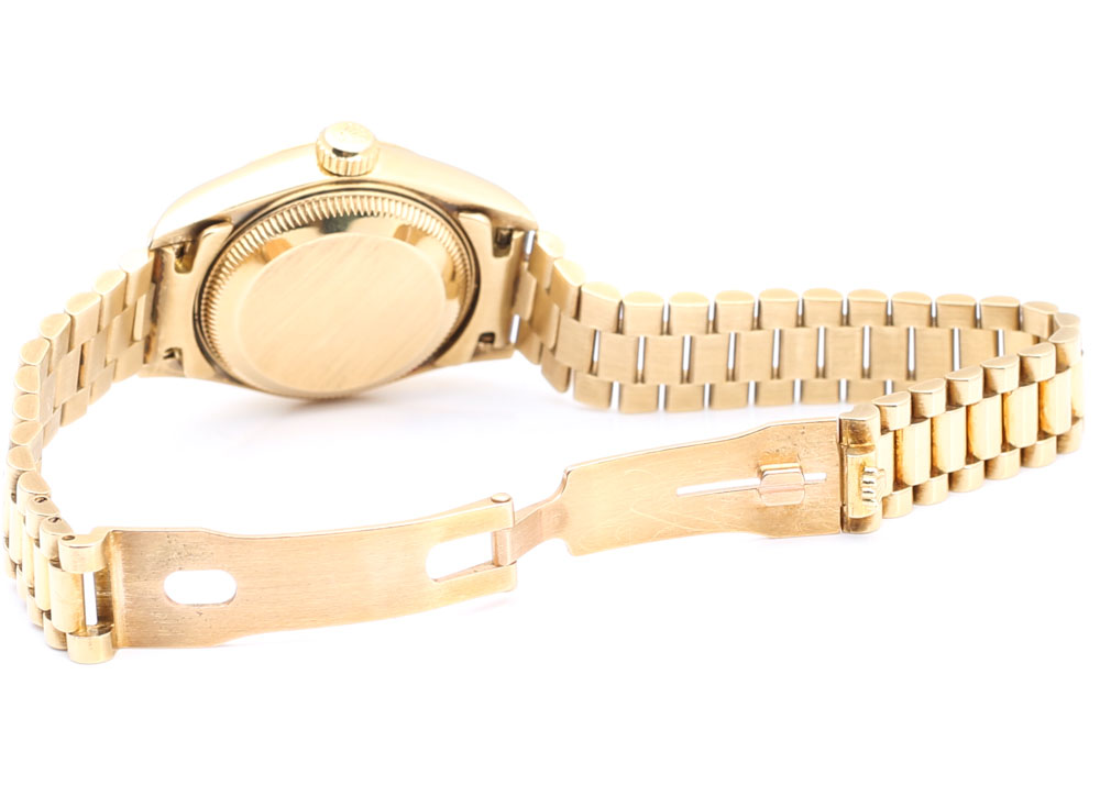 Rolex Oyster Perpetual Datejust 18K Yellow Gold and Diamond Watch