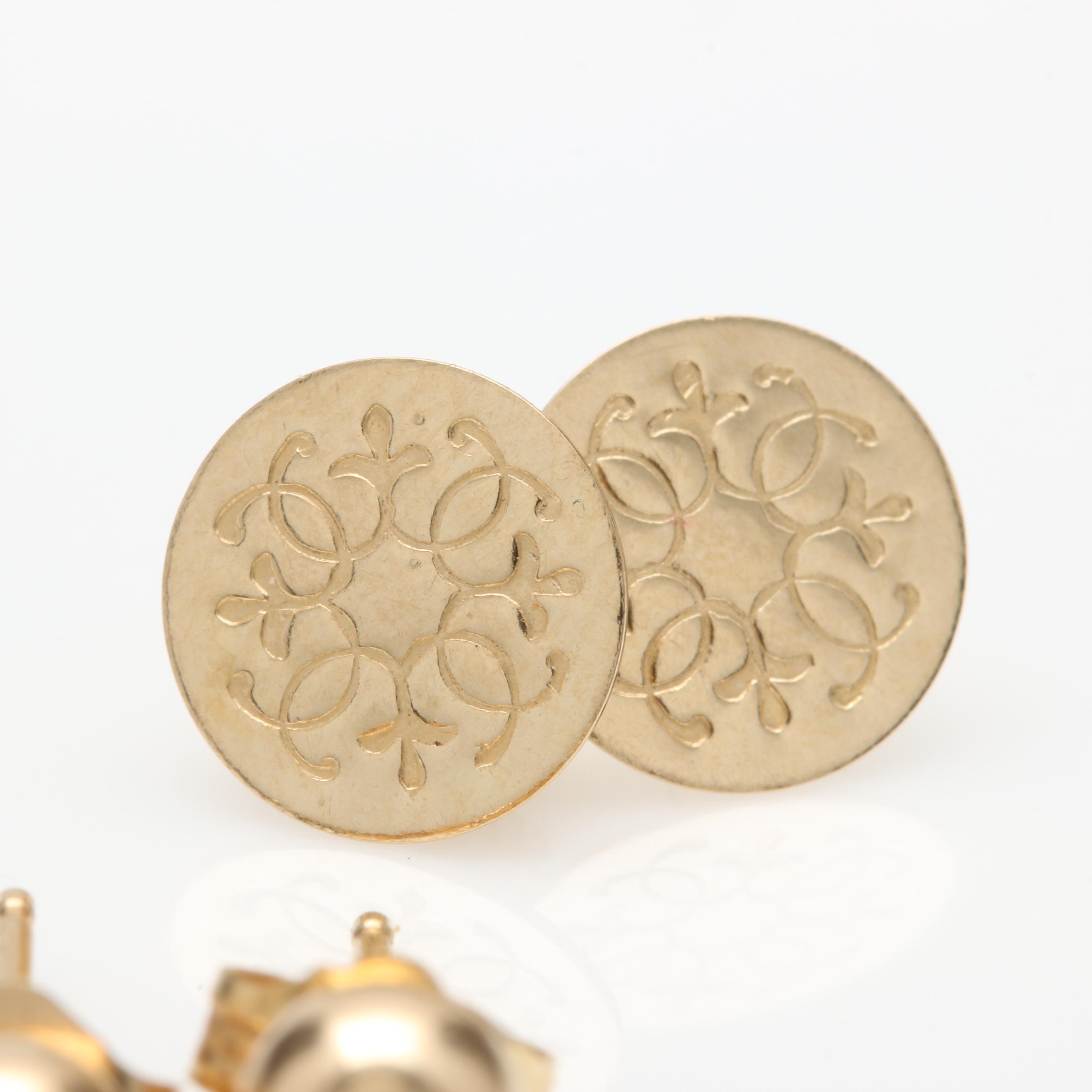 14K Yellow Gold Ring and Earring Selection